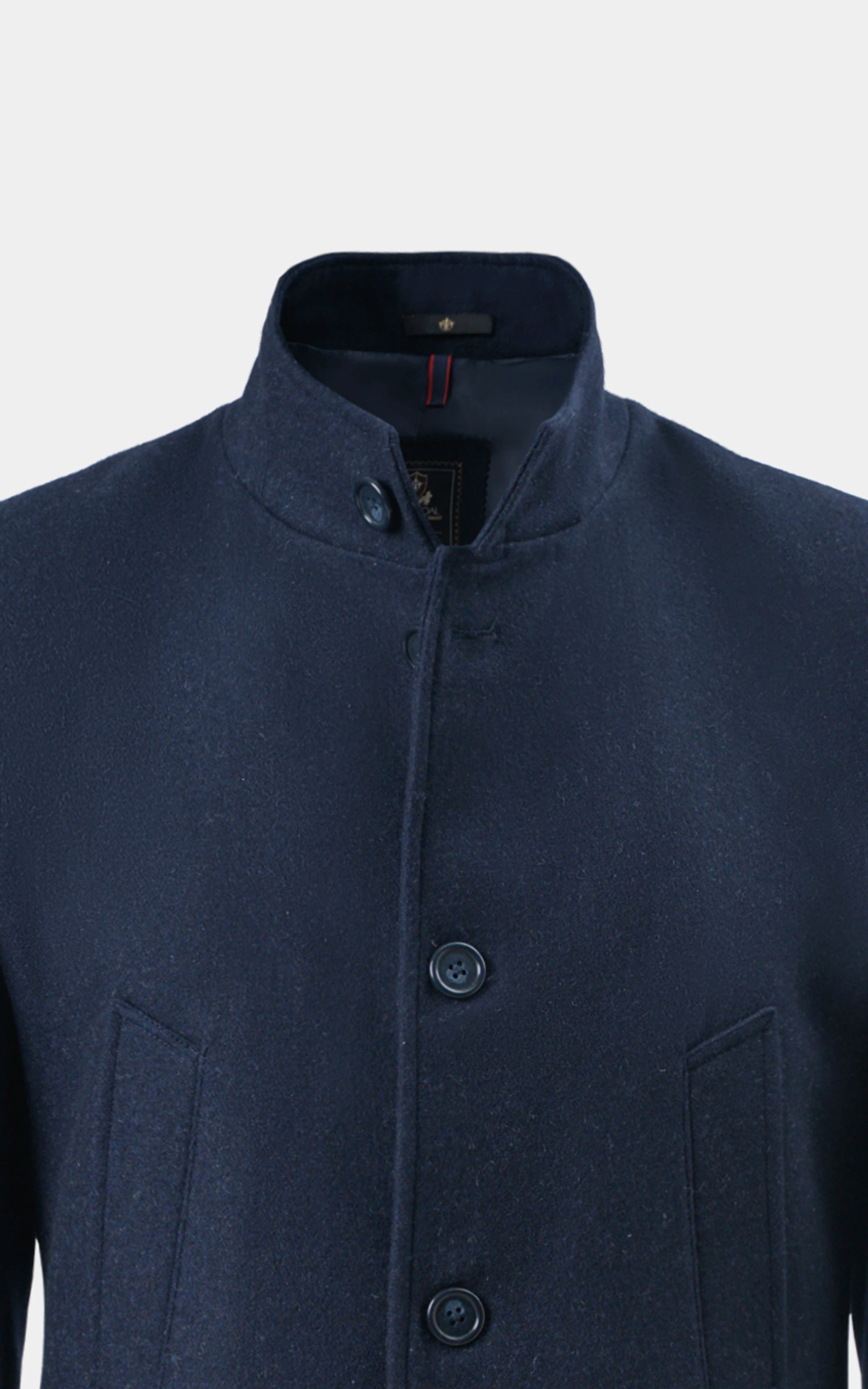 BAN COLLAR SMART FIT LONG COAT NAVY