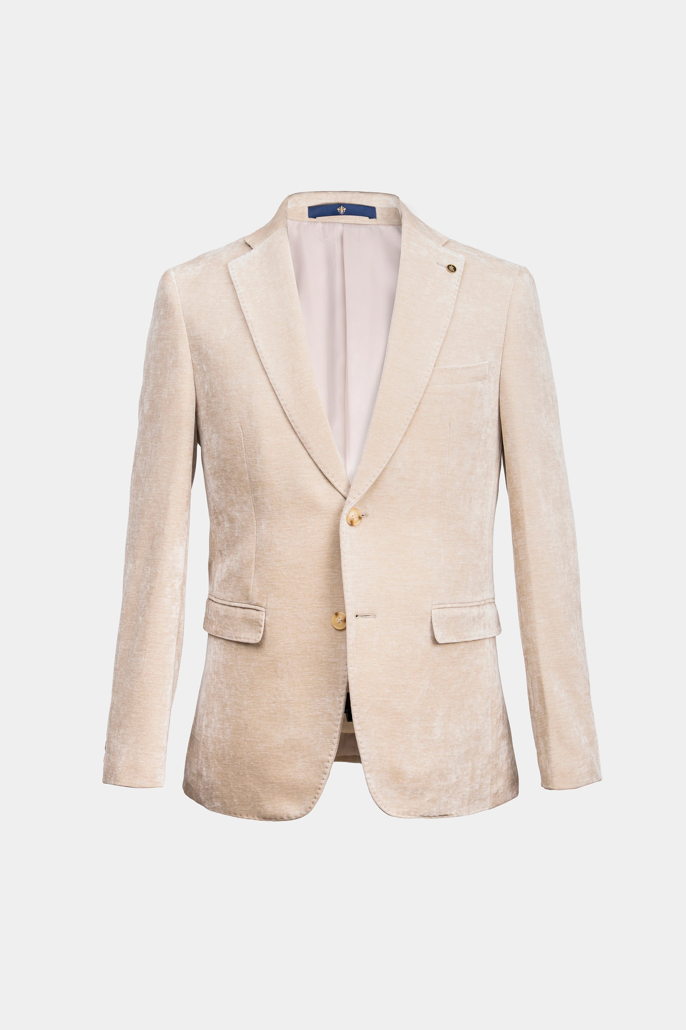 VELVET CASUAL COAT BEIGE