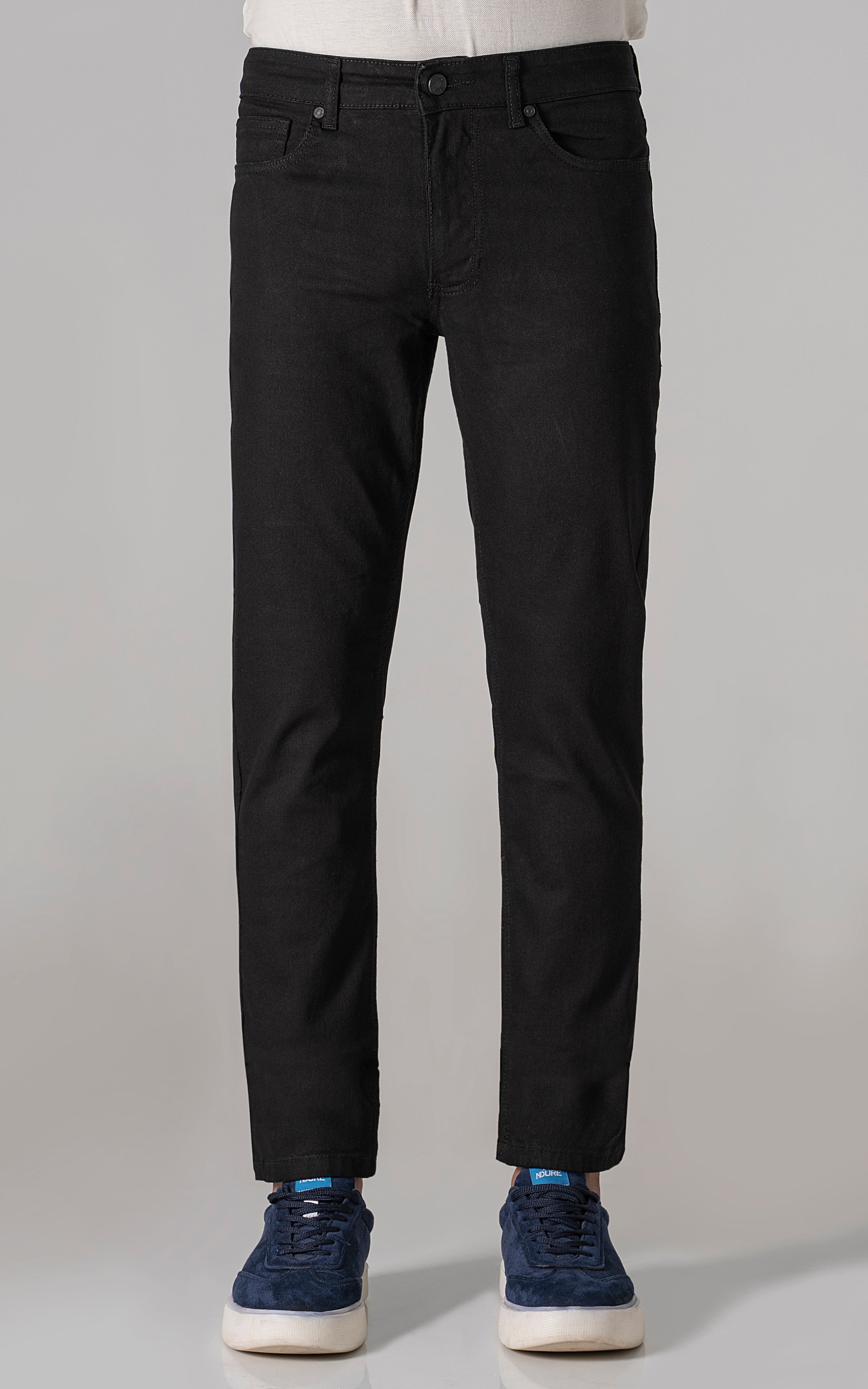 STRAIGHT LEG DENIM JEANS BLACK