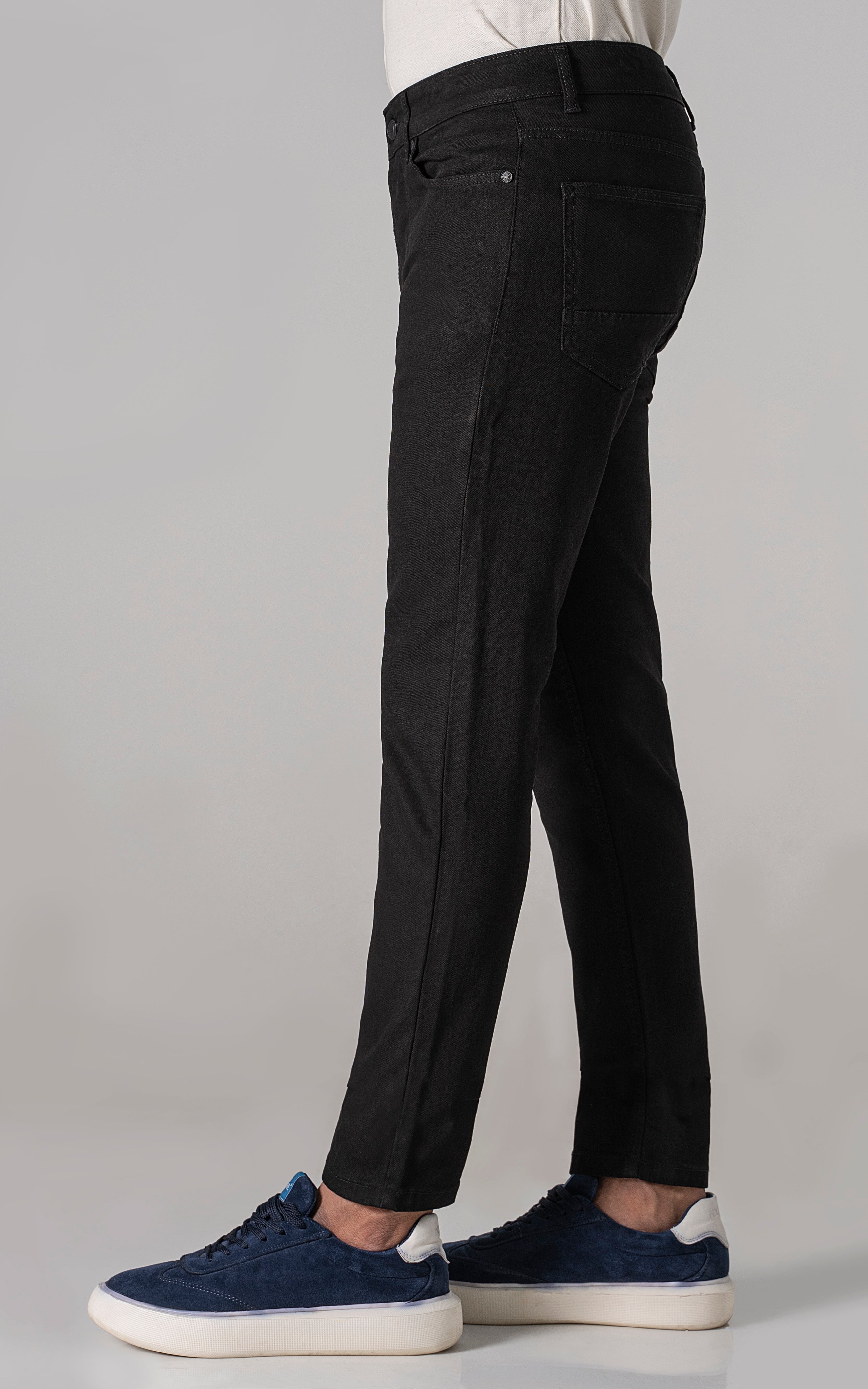 STRAIGHT LEG DENIM JEANS BLACK