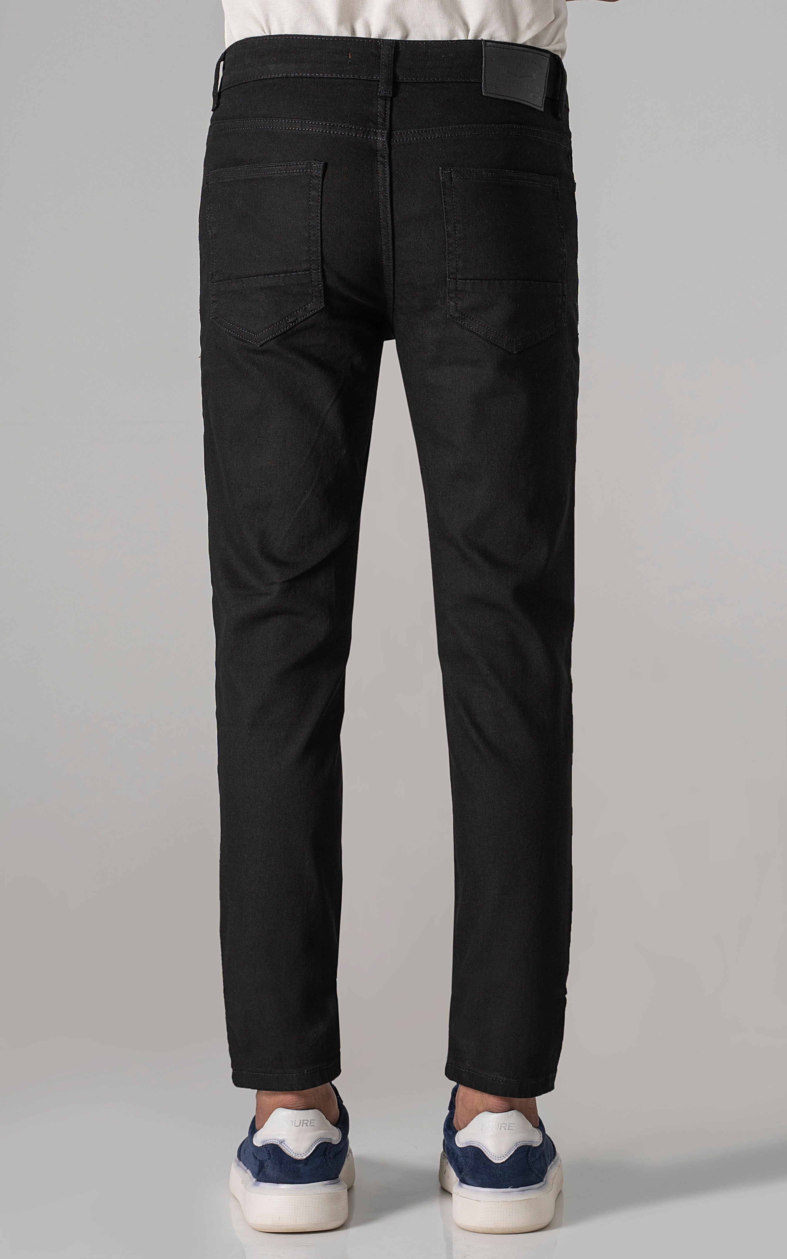 STRAIGHT LEG DENIM JEANS BLACK