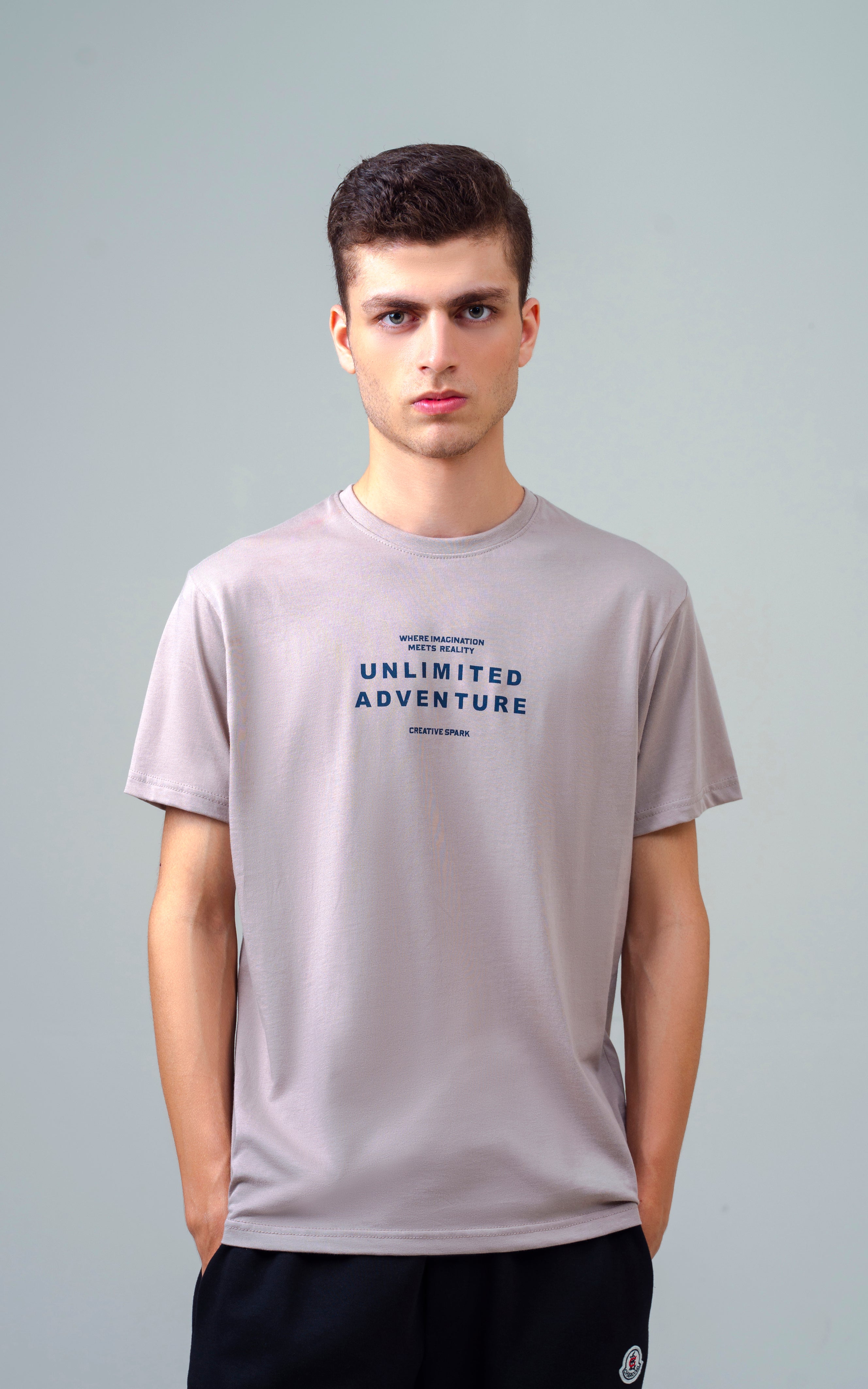 REGULAR FIT GRAPHIC T-SHIRT KHAKI