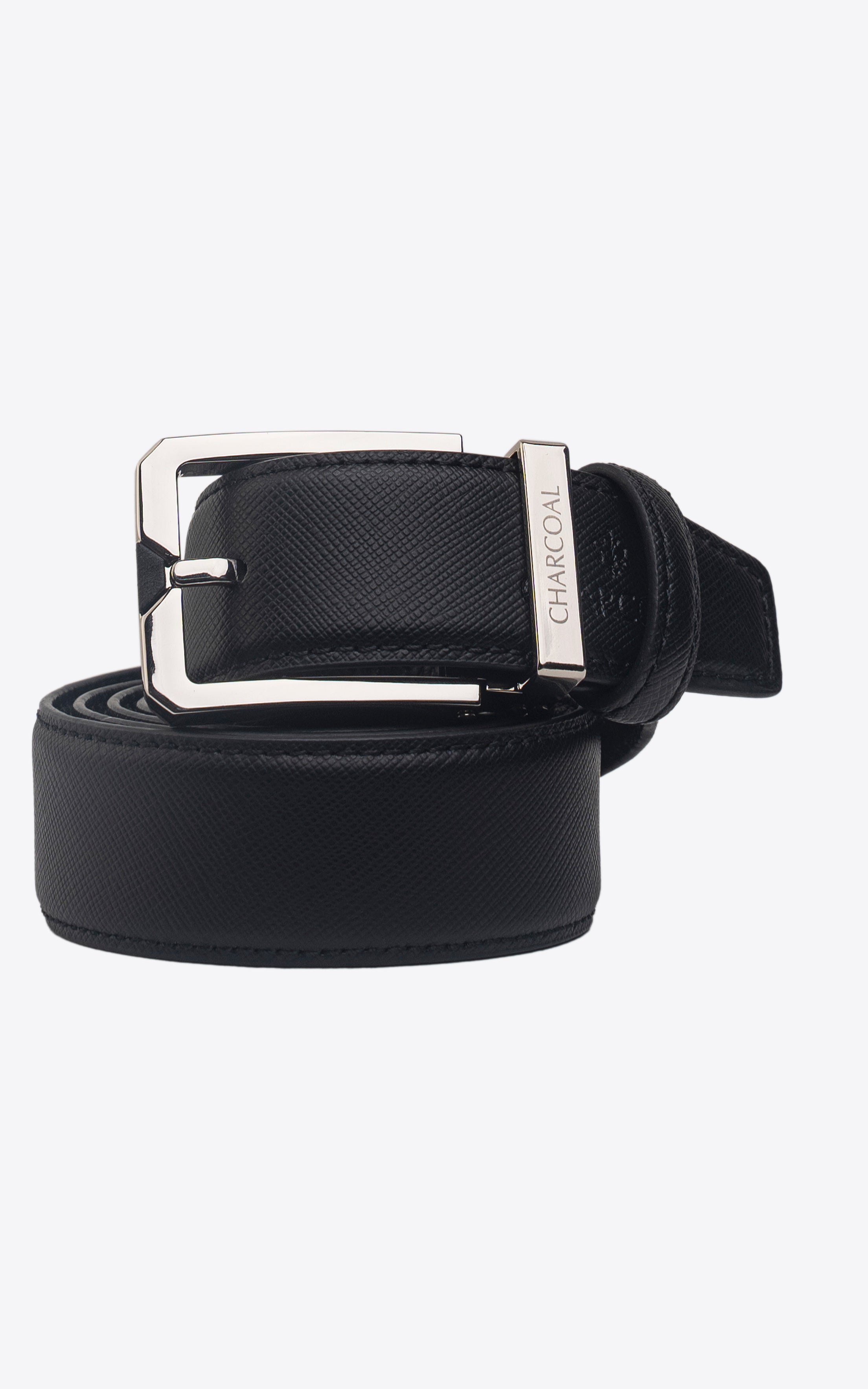 Self Textured Formal Belt Black