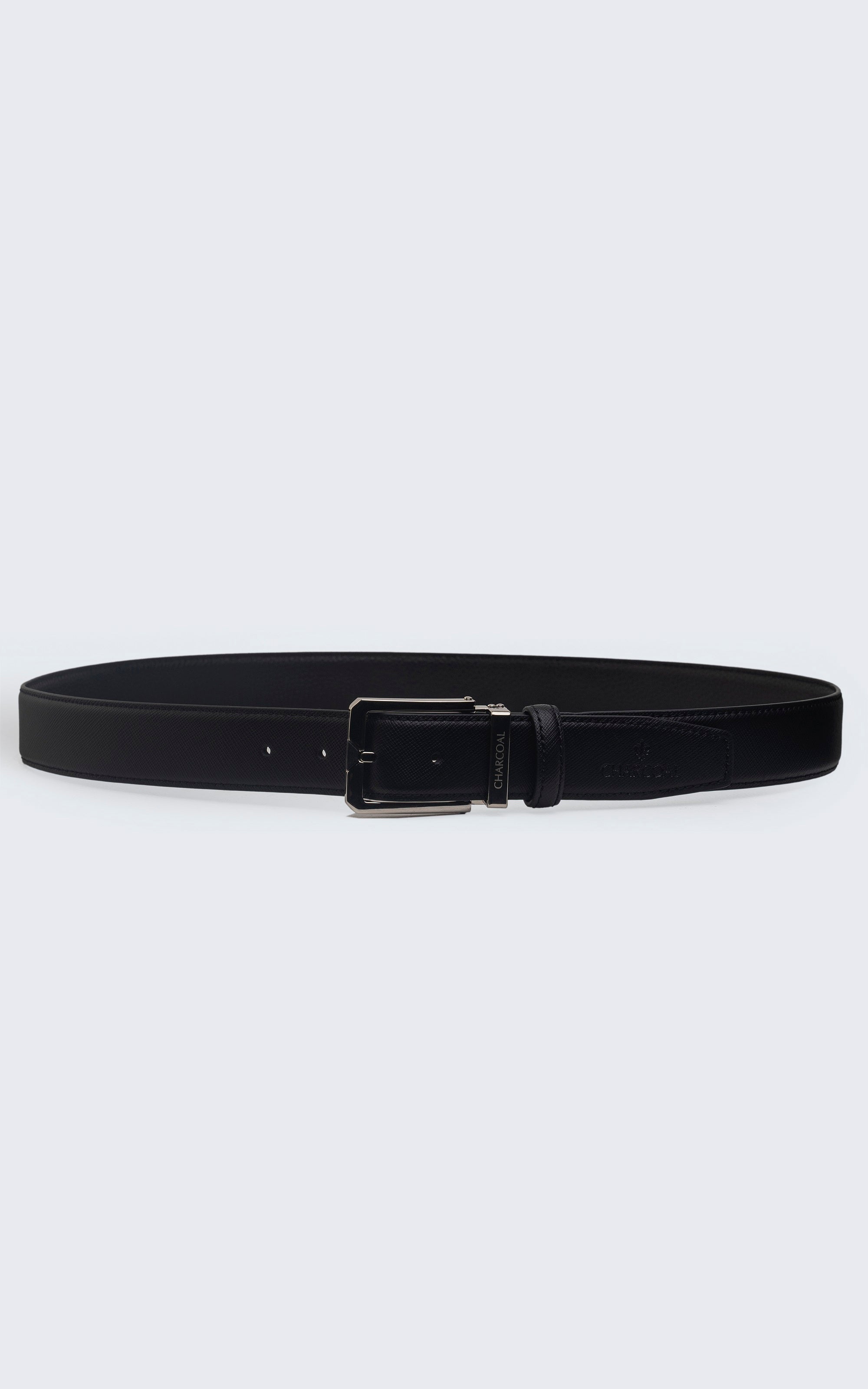 Self Textured Formal Belt Black