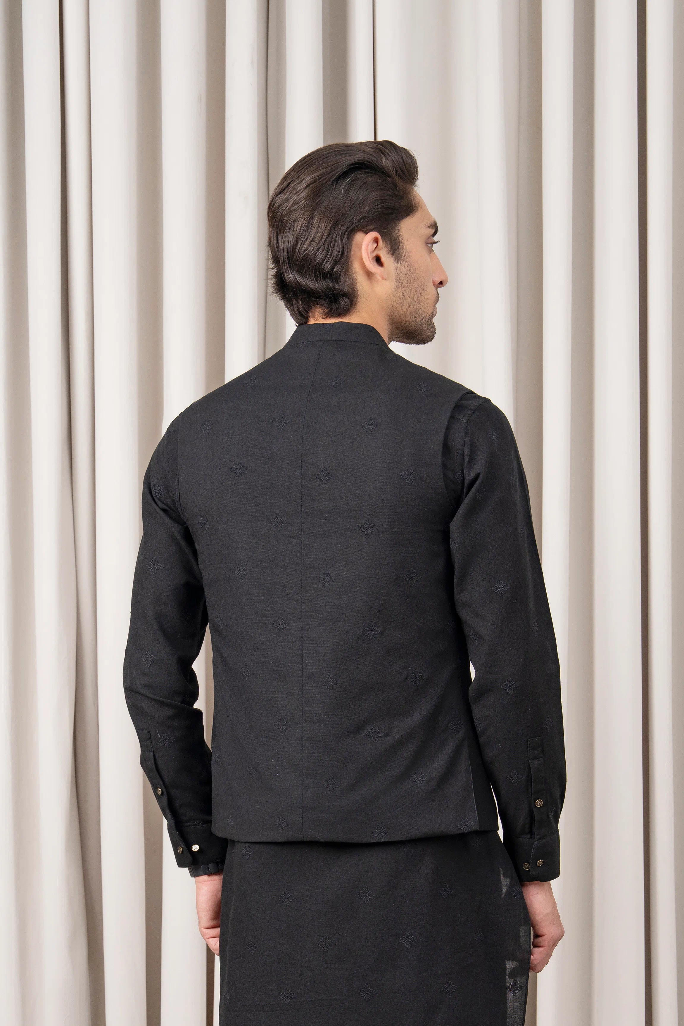 EMBROIDERED WAISTCOAT | PREMIUM COLLECTION BLACK