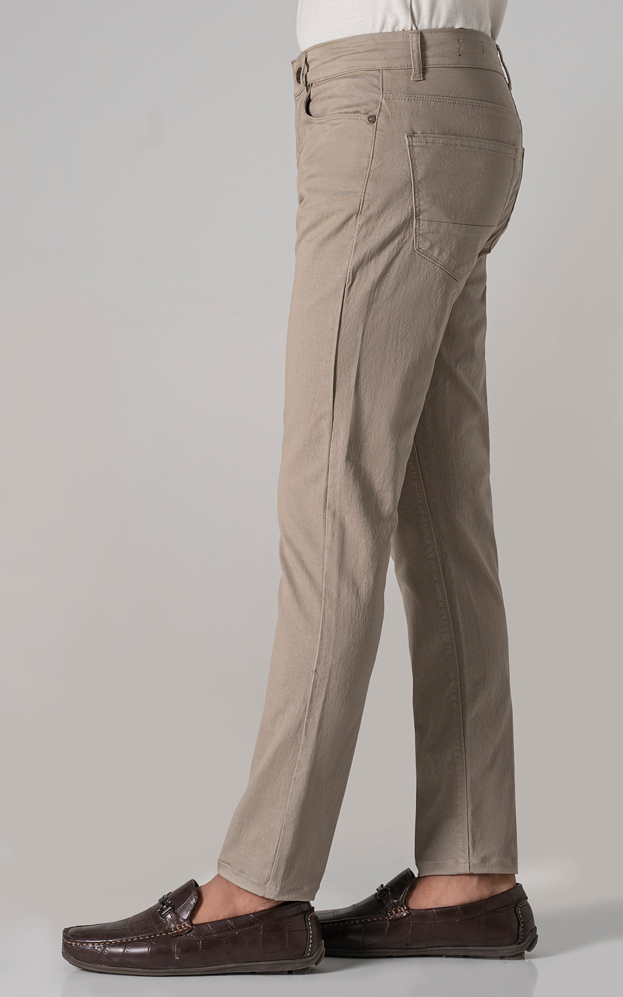 BASIC 5-POCKET MELANGE PANT LIGHT KHAKI