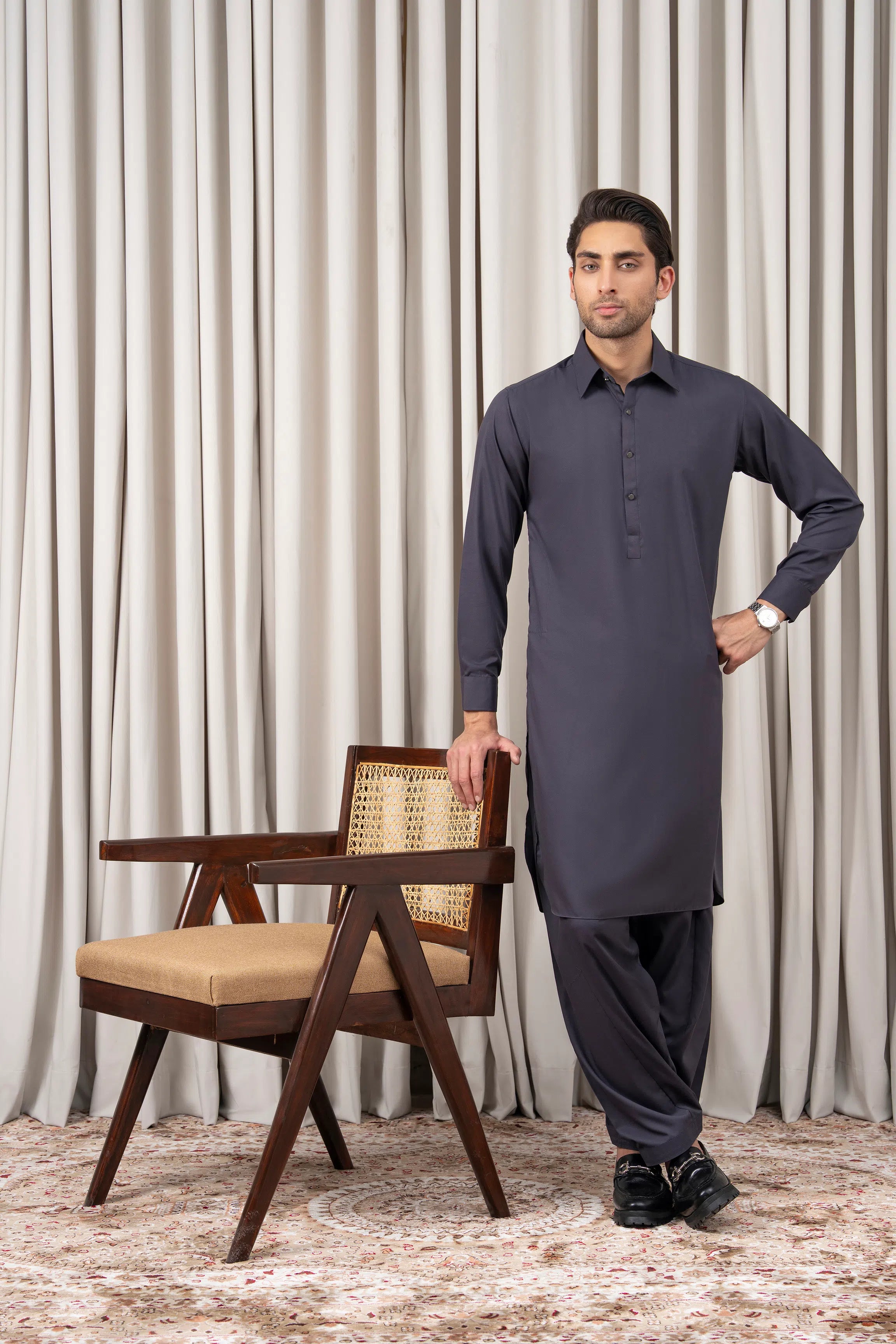 BLENDED KAMEEZ SHALWAR - SIGNATURE COLLECTION MID GREY