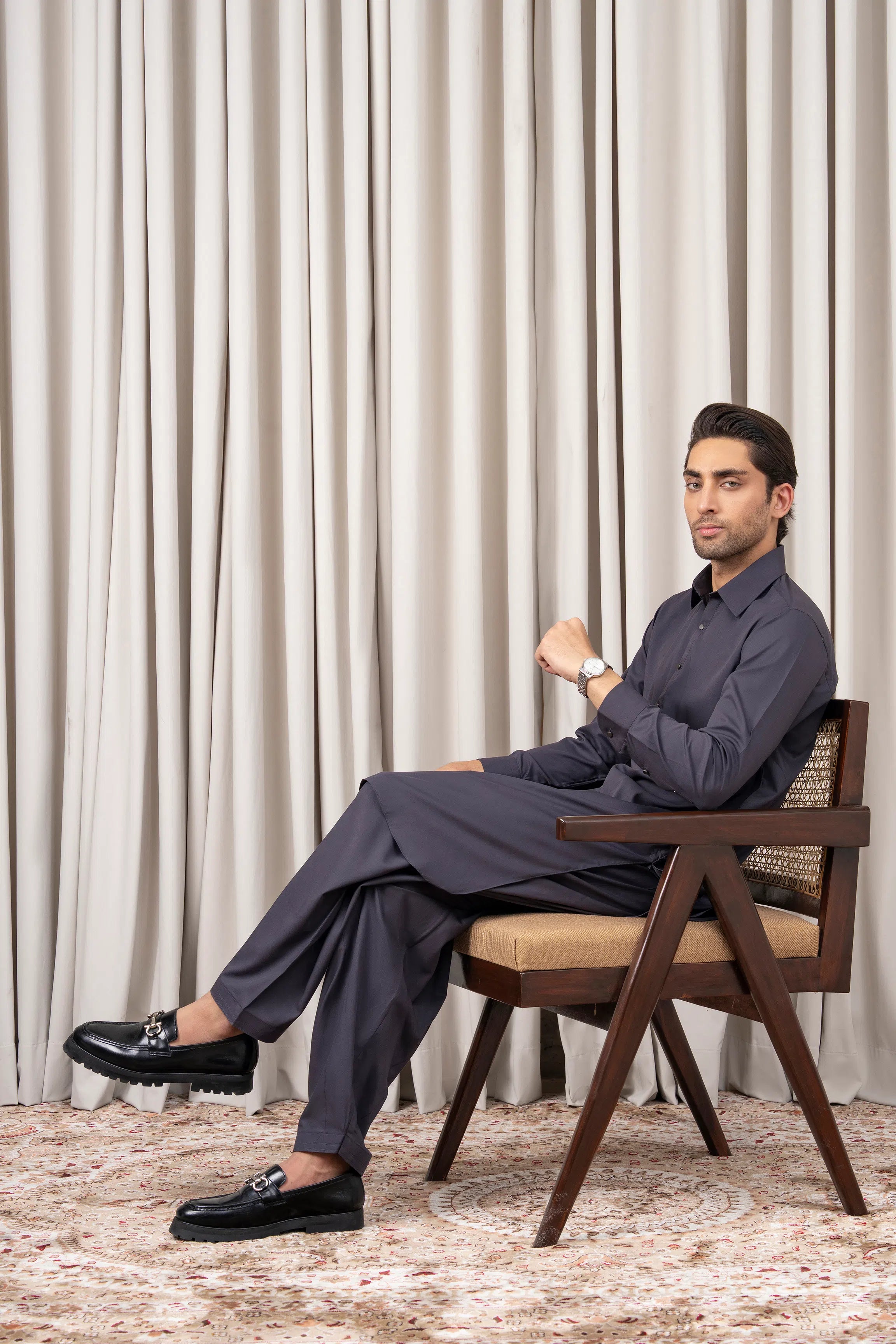 BLENDED KAMEEZ SHALWAR - SIGNATURE COLLECTION MID GREY