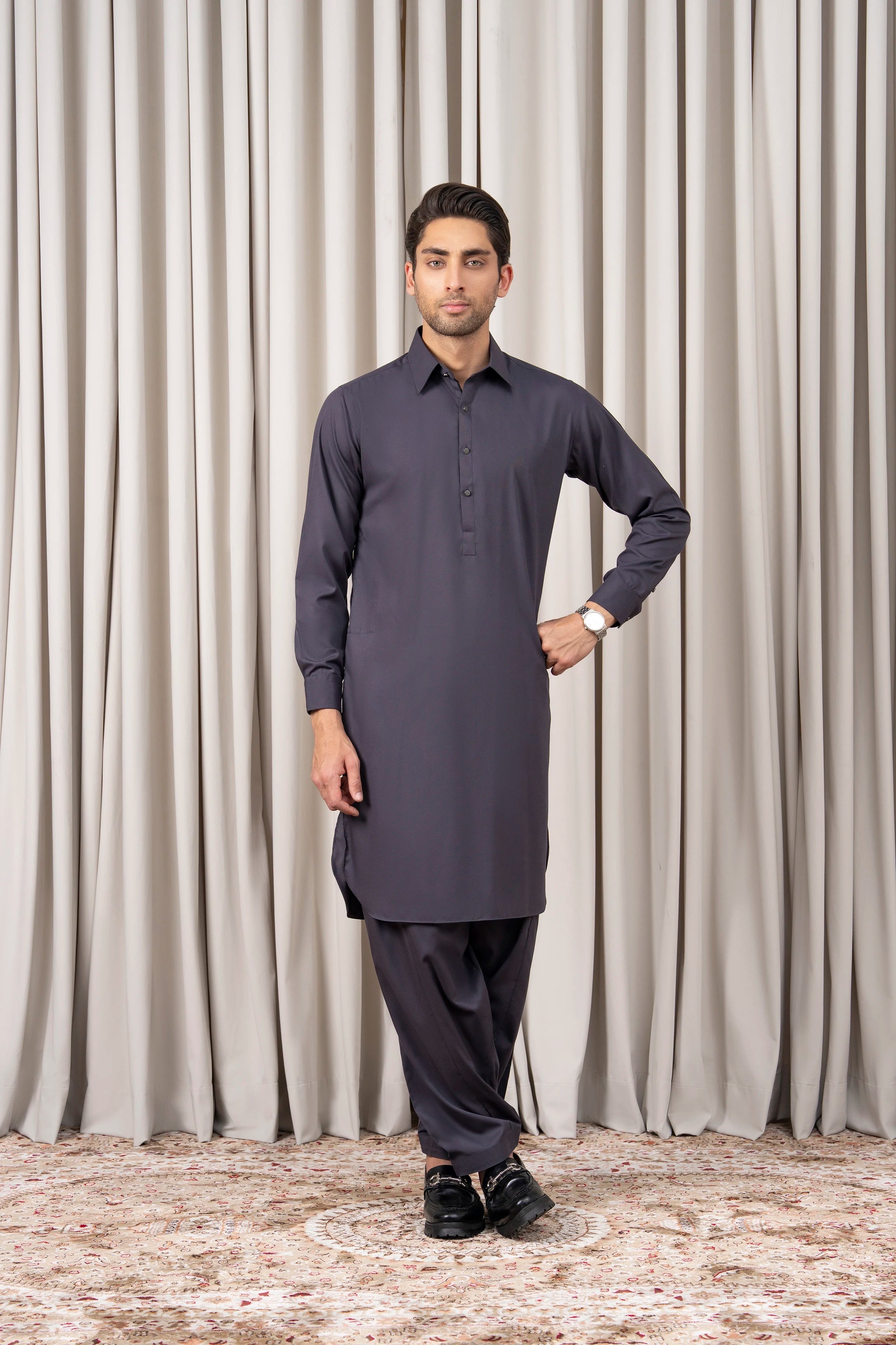 BLENDED KAMEEZ SHALWAR - SIGNATURE COLLECTION MID GREY