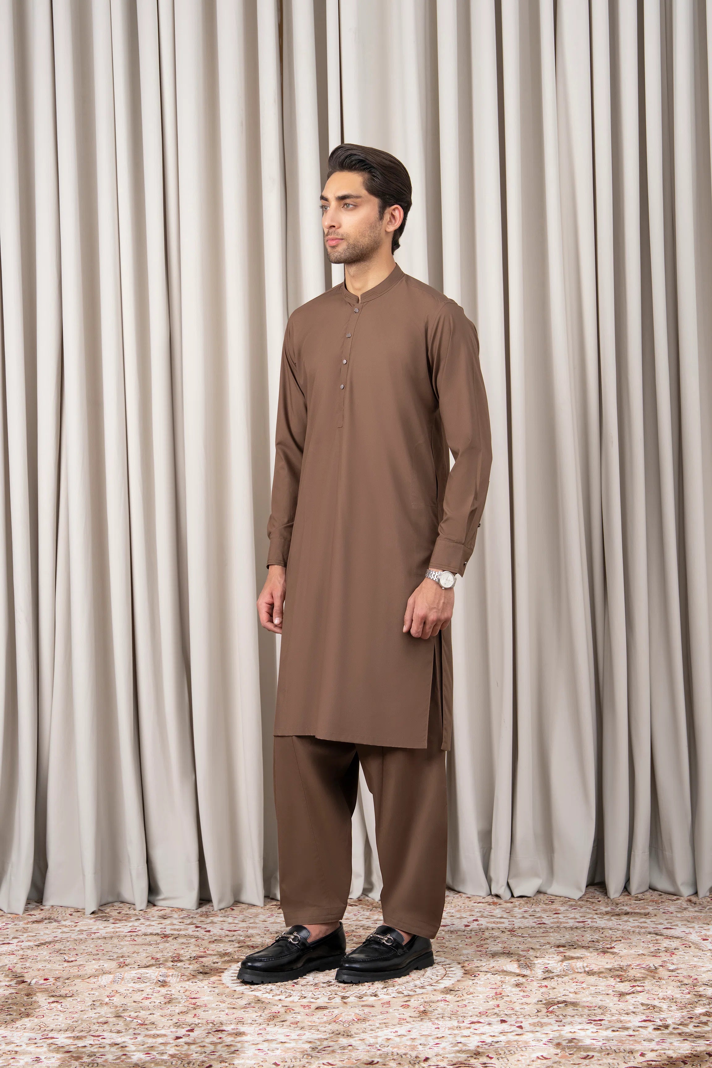 BLENDED KAMEEZ SHALWAR - PREMIUM COLLECTION BROWN