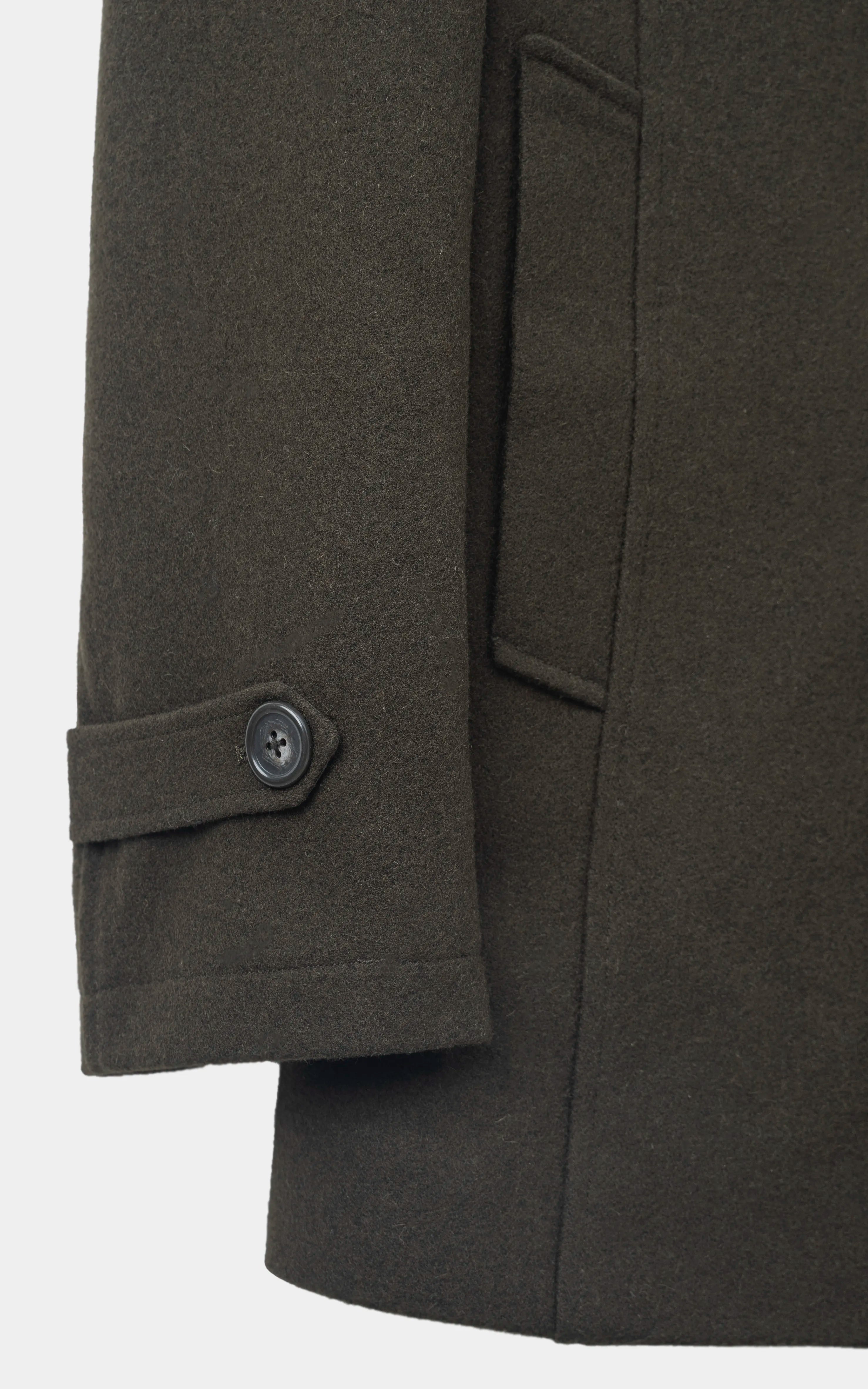 DOUBLE BREASTED PEACOAT OLIVE