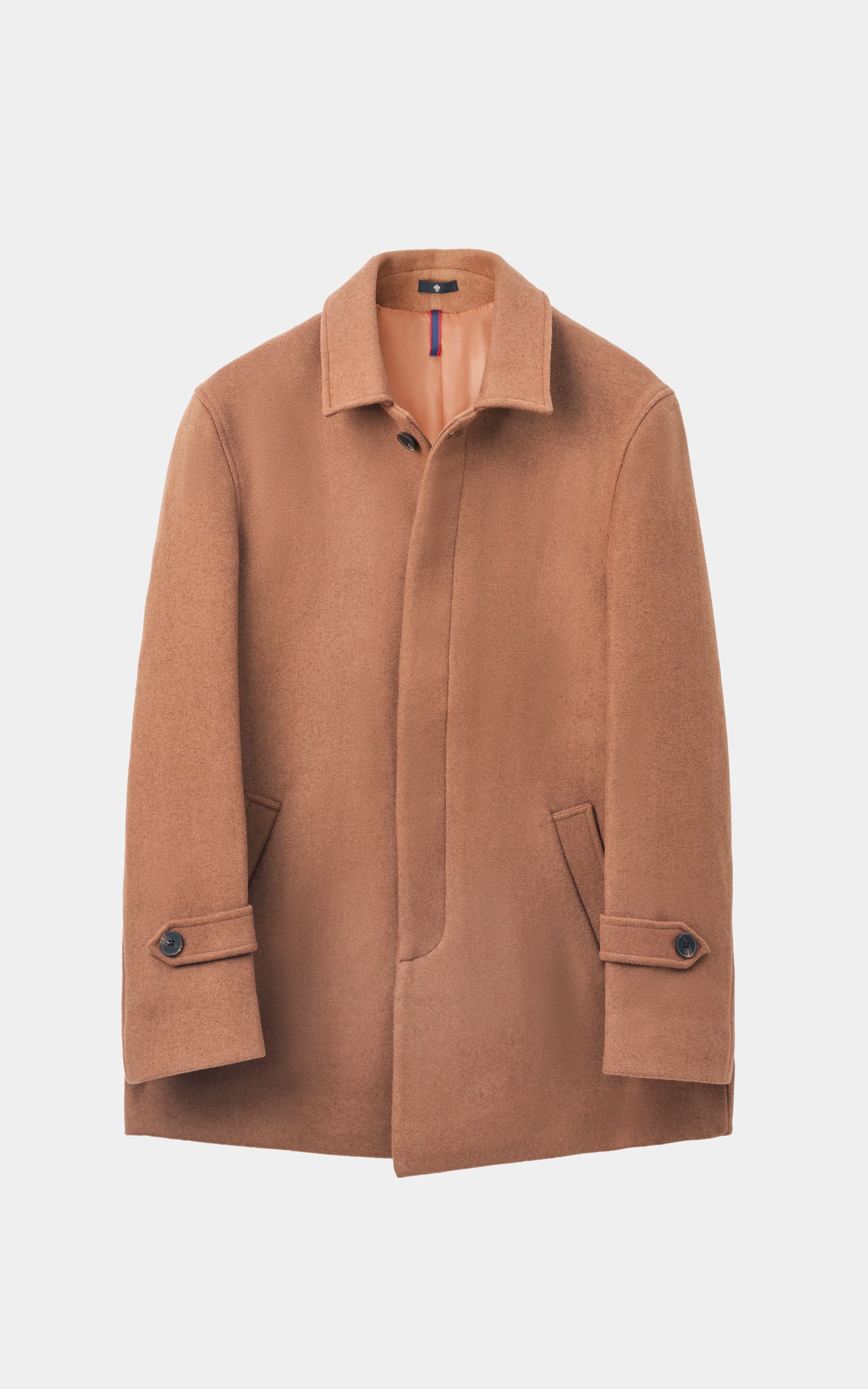 NOTCH LAPEL SMART FIT LONG COAT MUSTARD