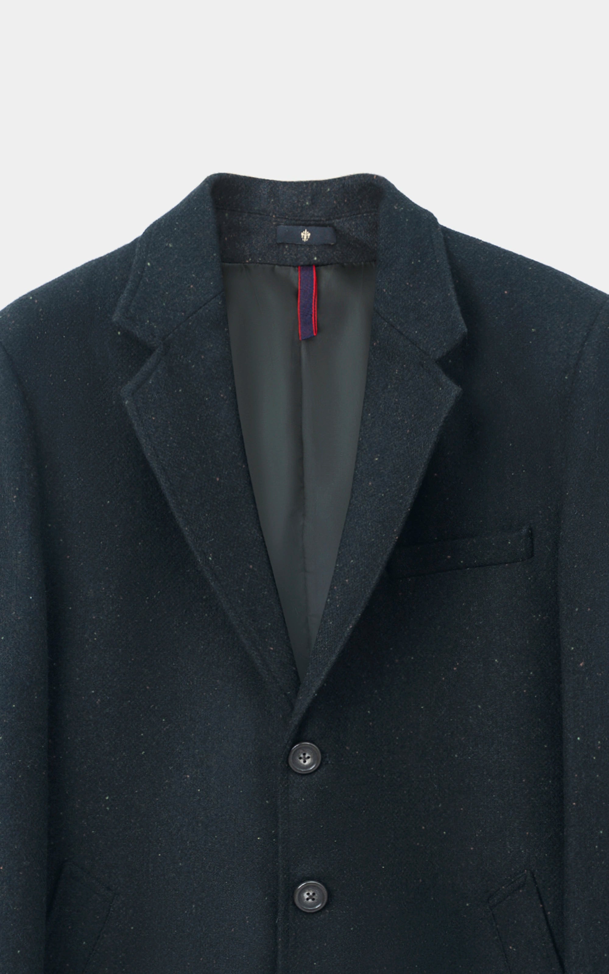 NOTCH LAPEL SMART FIT LONG COAT DARK OLIVE