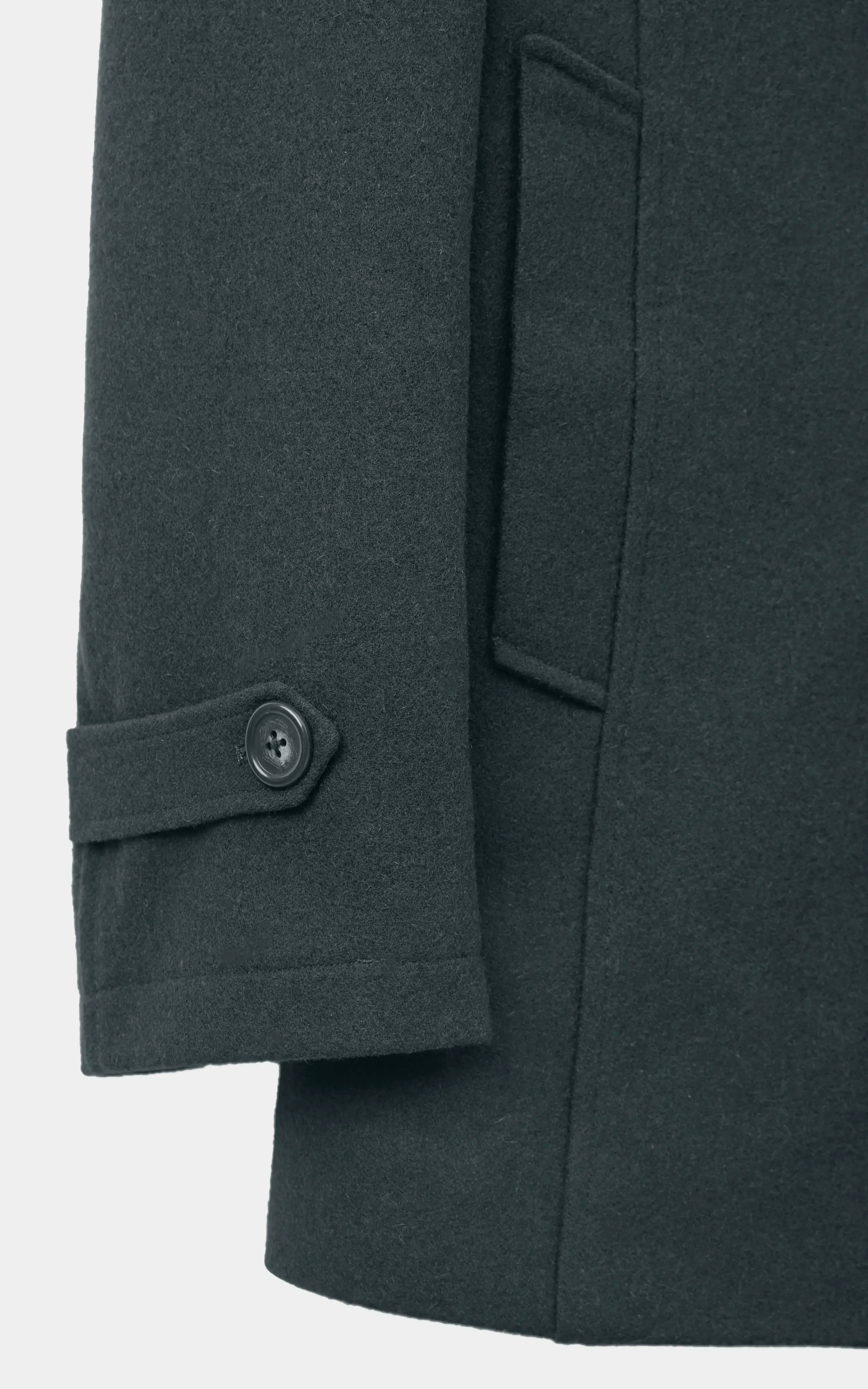 DOUBLE BREASTED PEACOAT DARK OLIVE