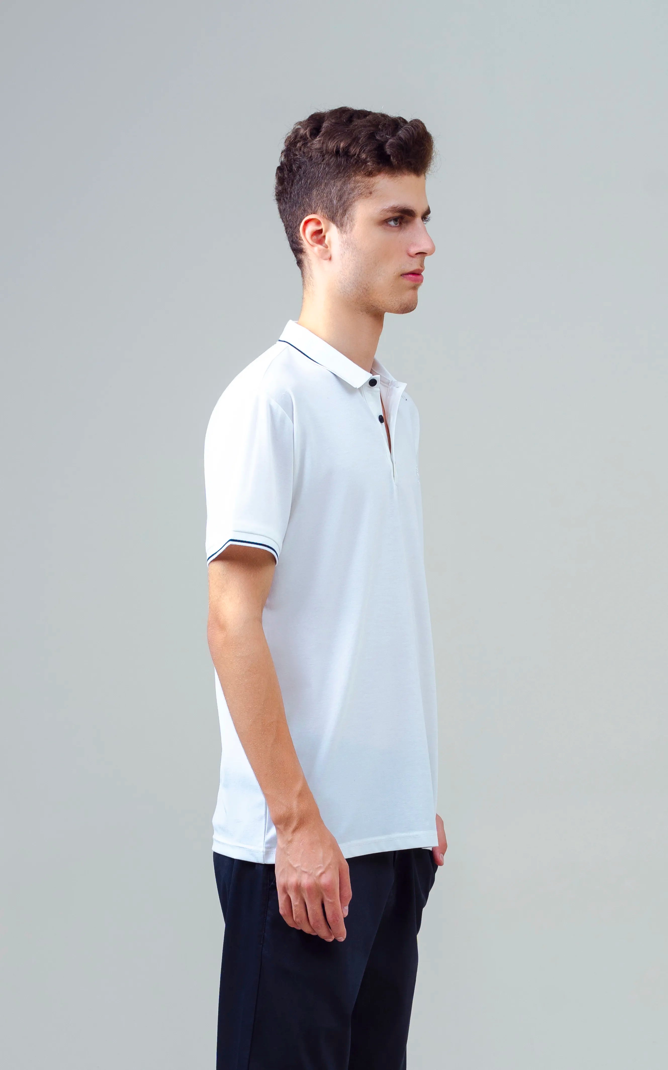 EXECUTIVE TIPPING POLO OFF WHITE