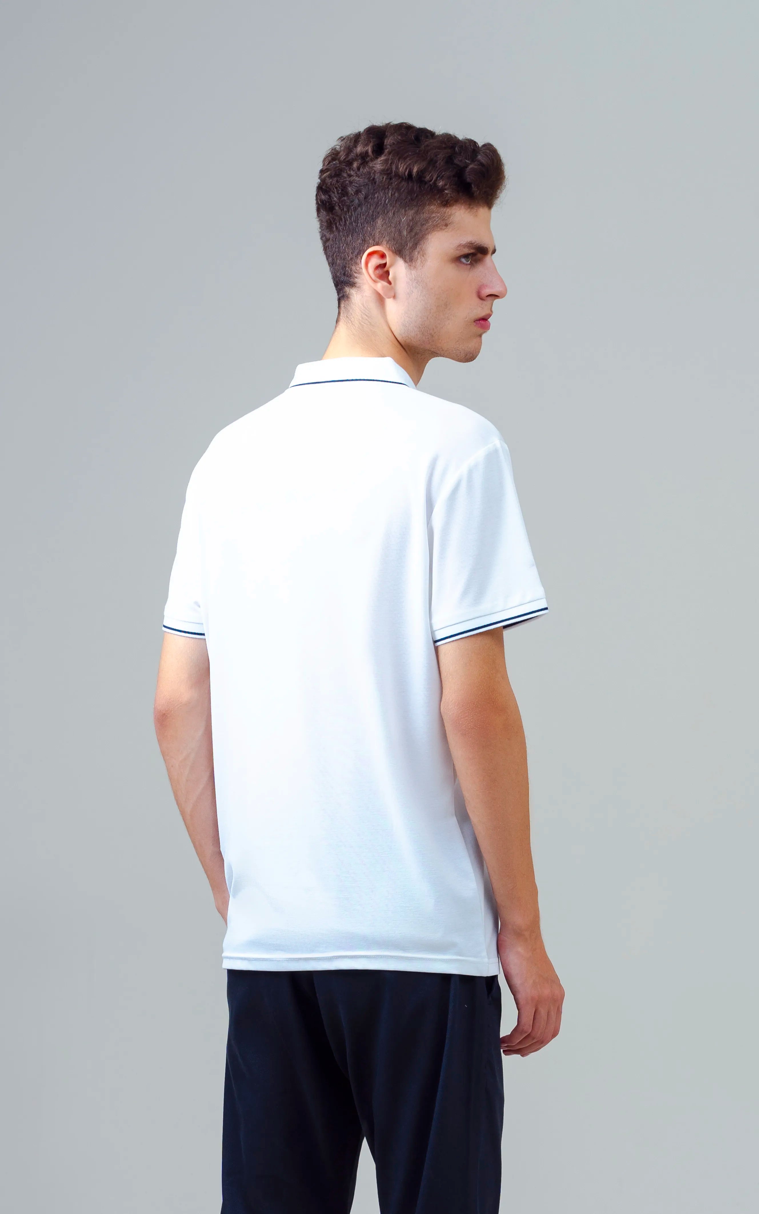EXECUTIVE TIPPING POLO OFF WHITE