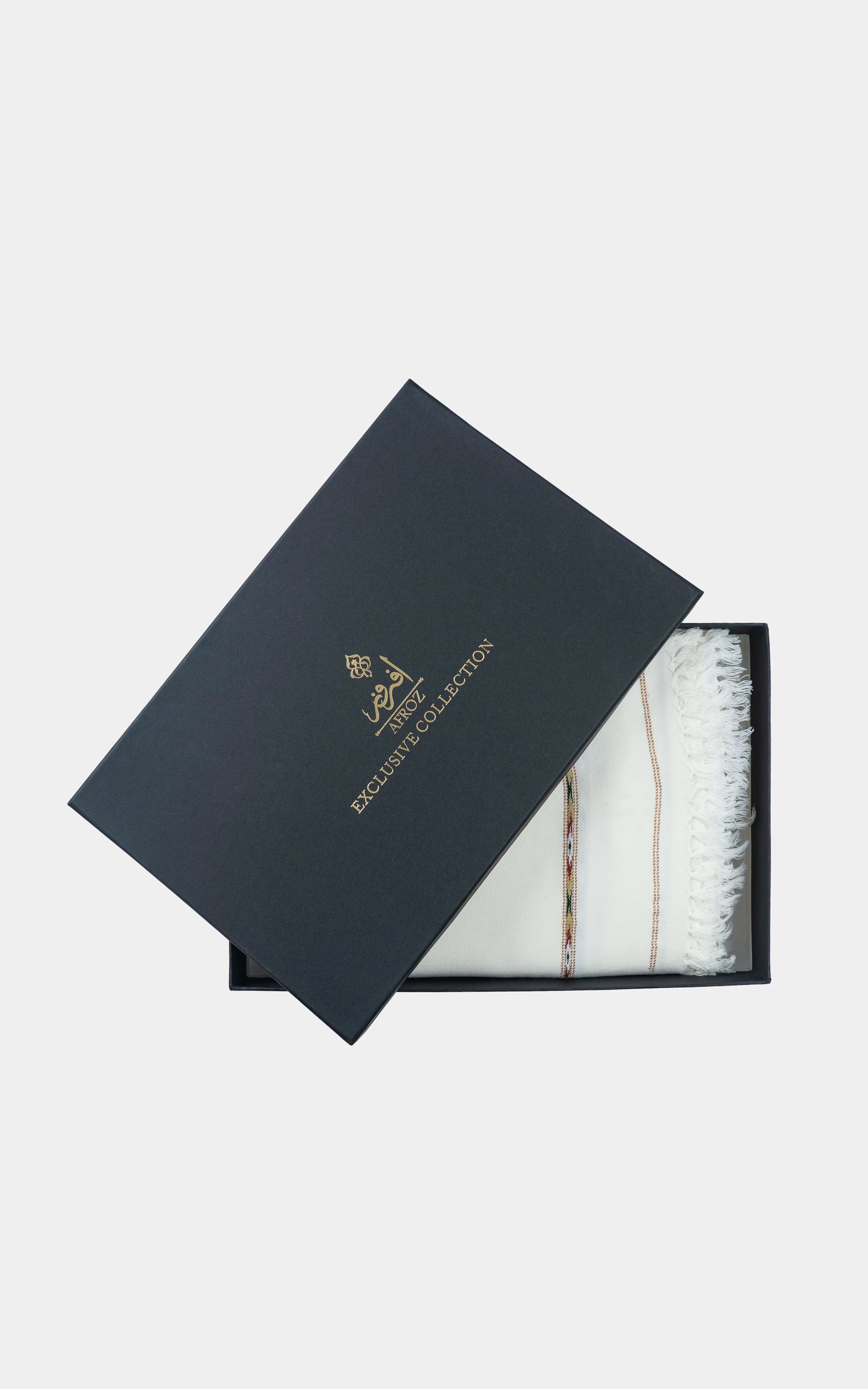 PLAIN BLENDED | CLASSIC WOOL SHAWL WHITE