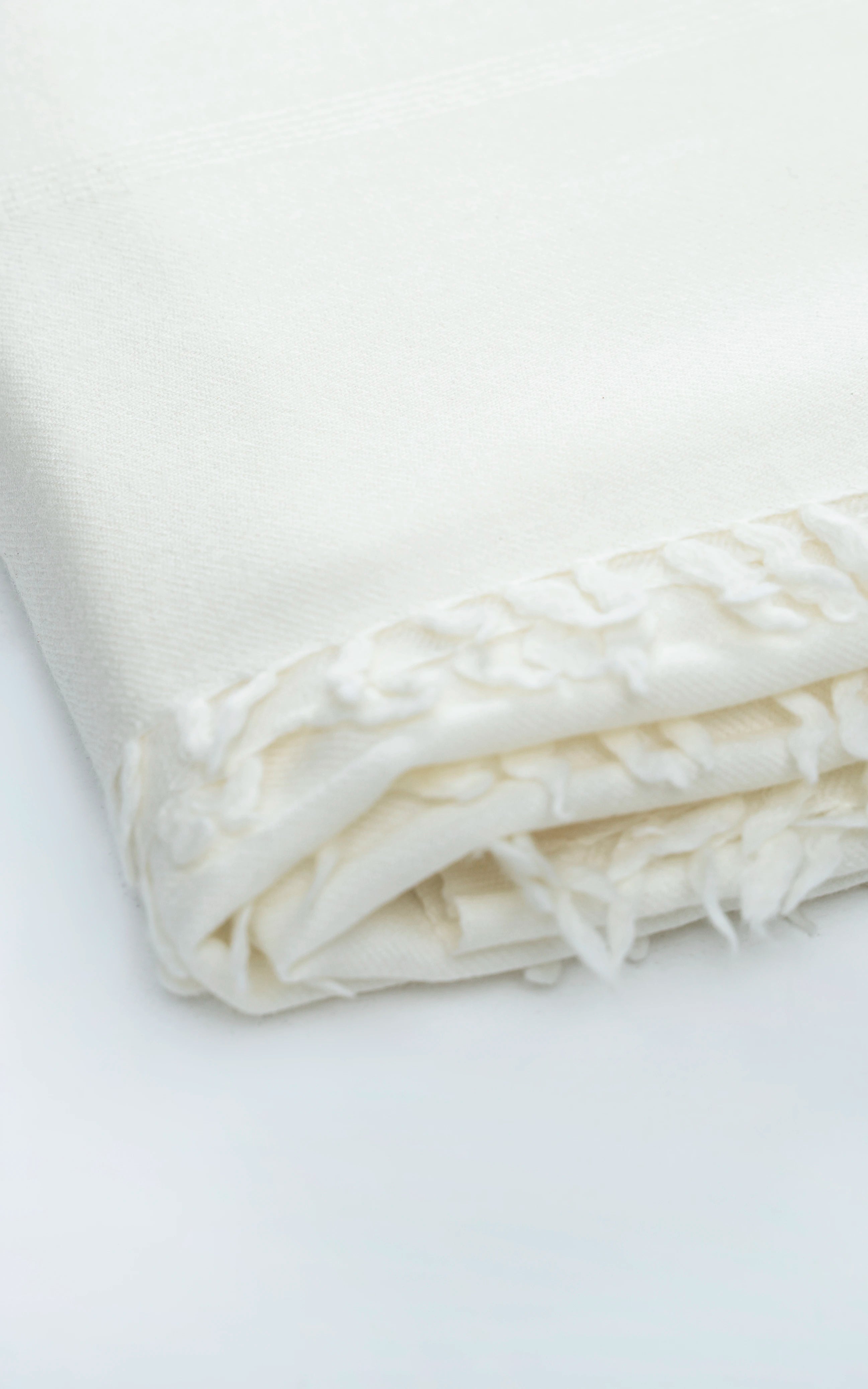 TEXTURED BLENDED | PREMIUM WOOL SHAWL WHITE