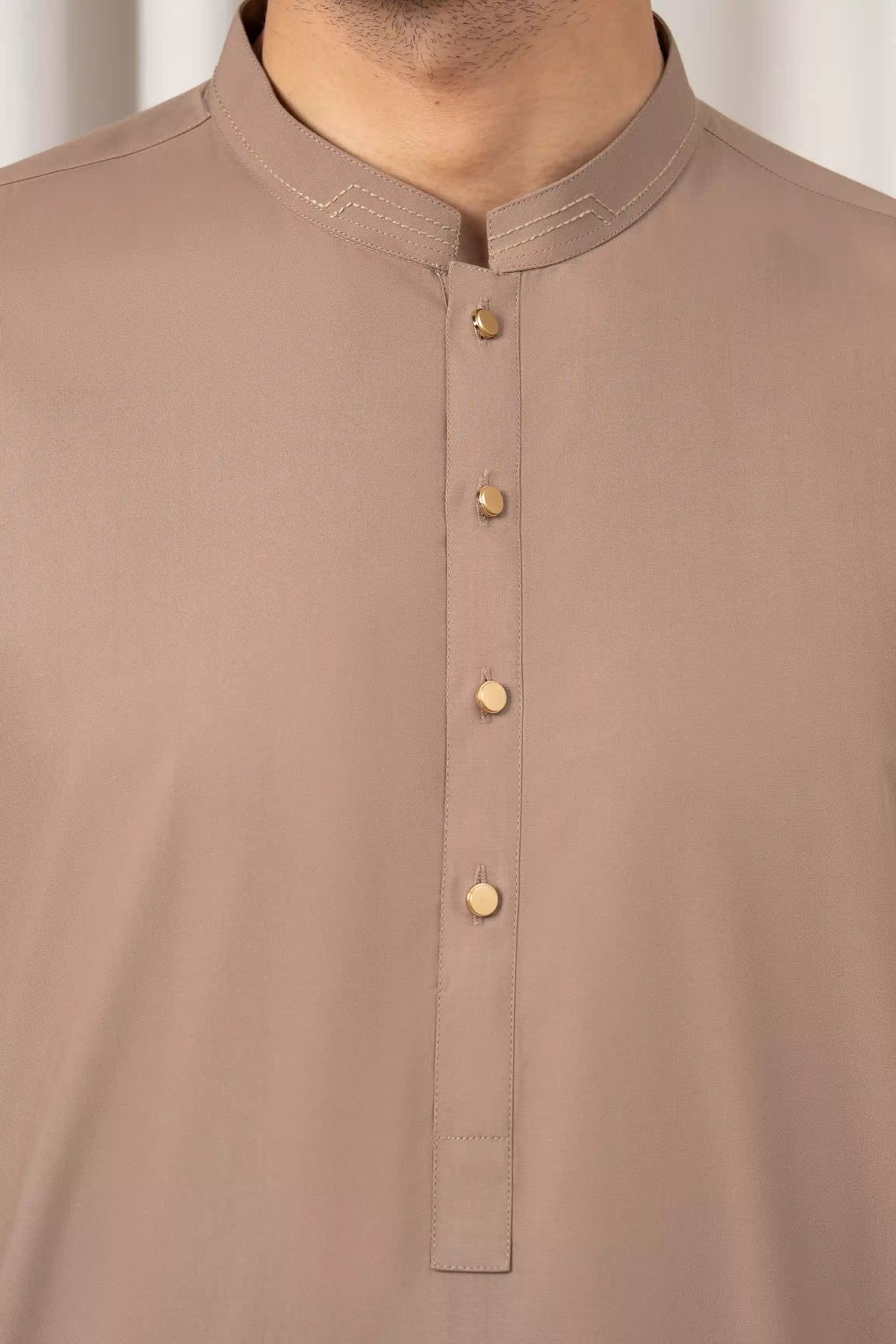 BLENDED KAMEEZ SHALWAR - PREMIUM COLLECTION KHAKI