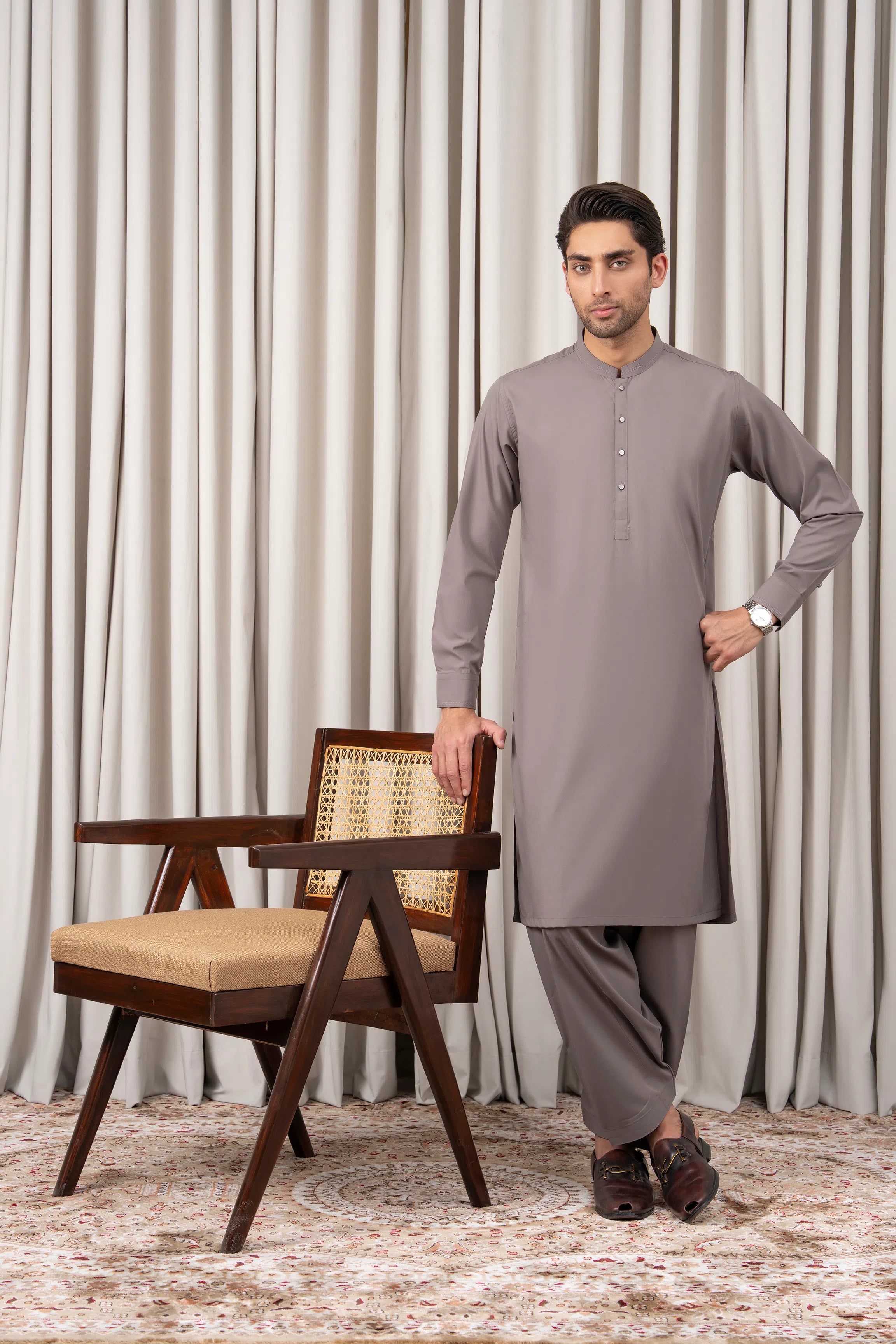 BLENDED KAMEEZ SHALWAR - PREMIUM COLLECTION GREY