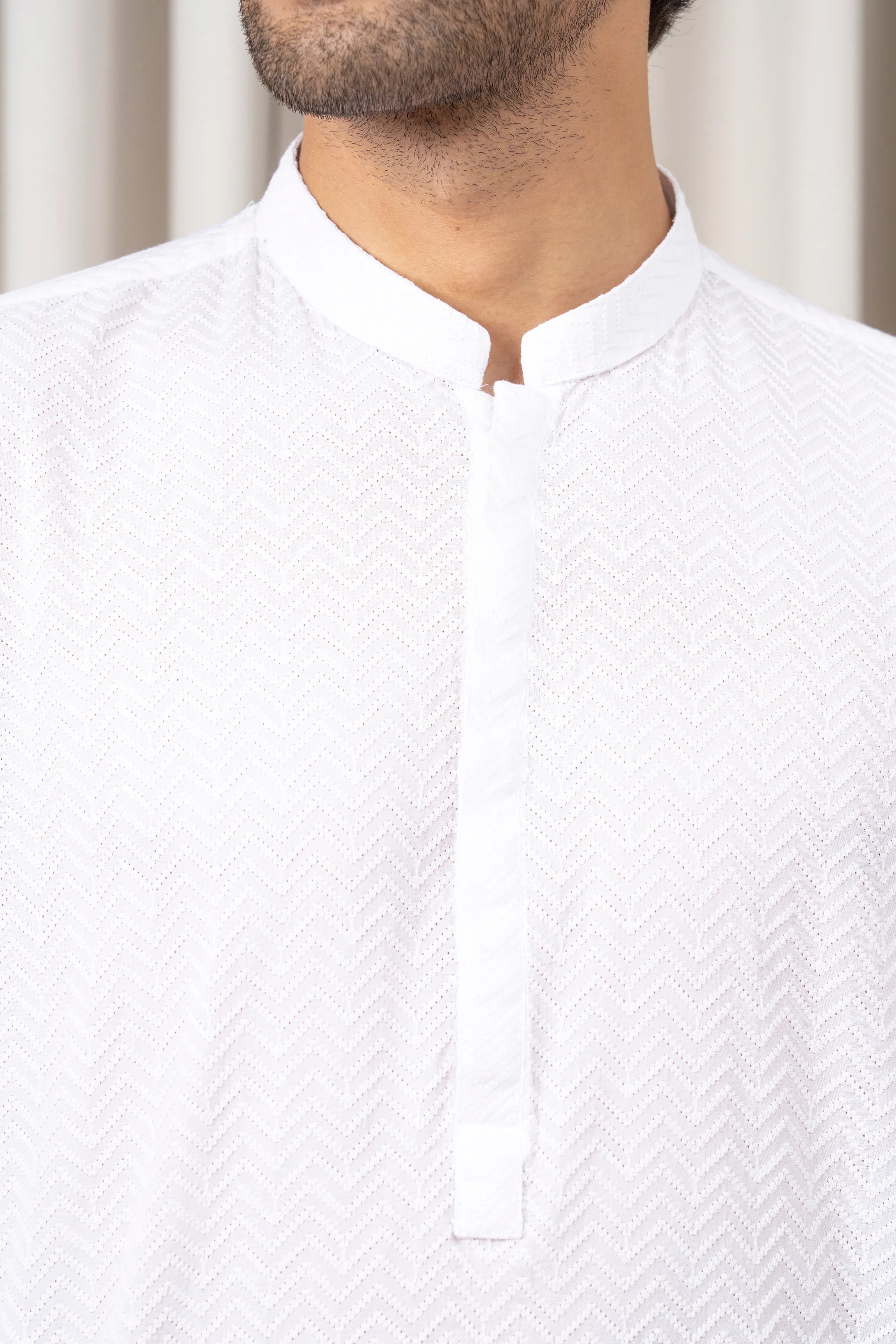 EMBROIDERED KURTA - SIGNATURE COLLECTION WHITE