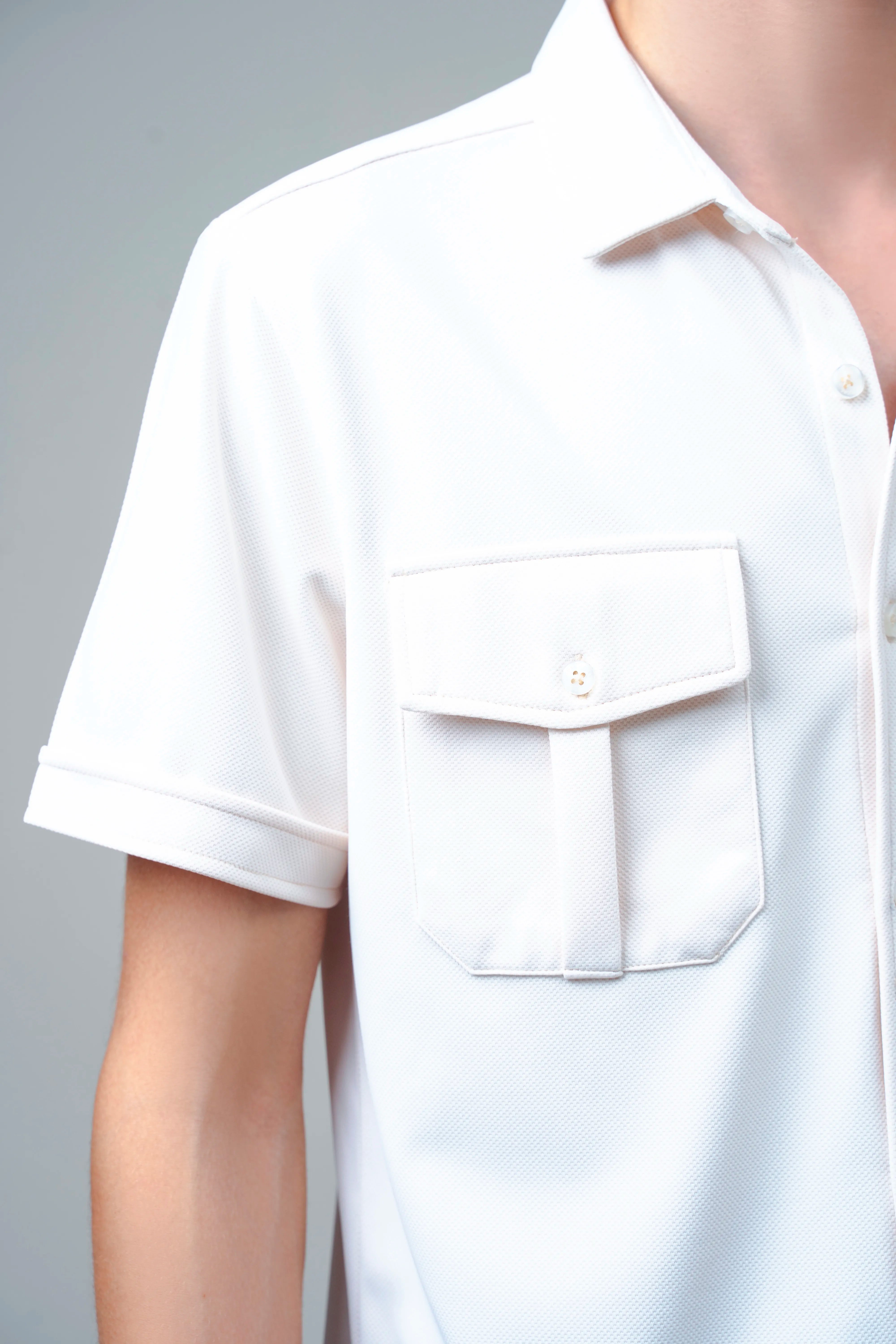SMART FIT KNIT CASUAL SHIRT BEIGE