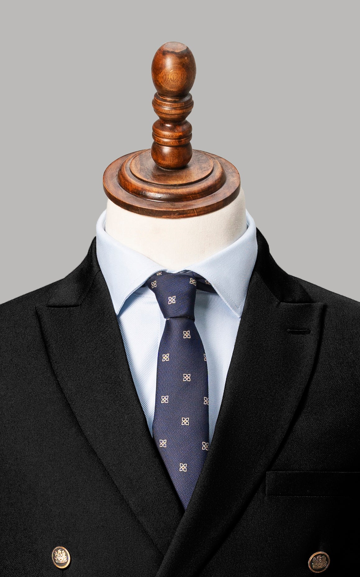 2 PIECE SUIT DOUBLE BREASTED BLACK