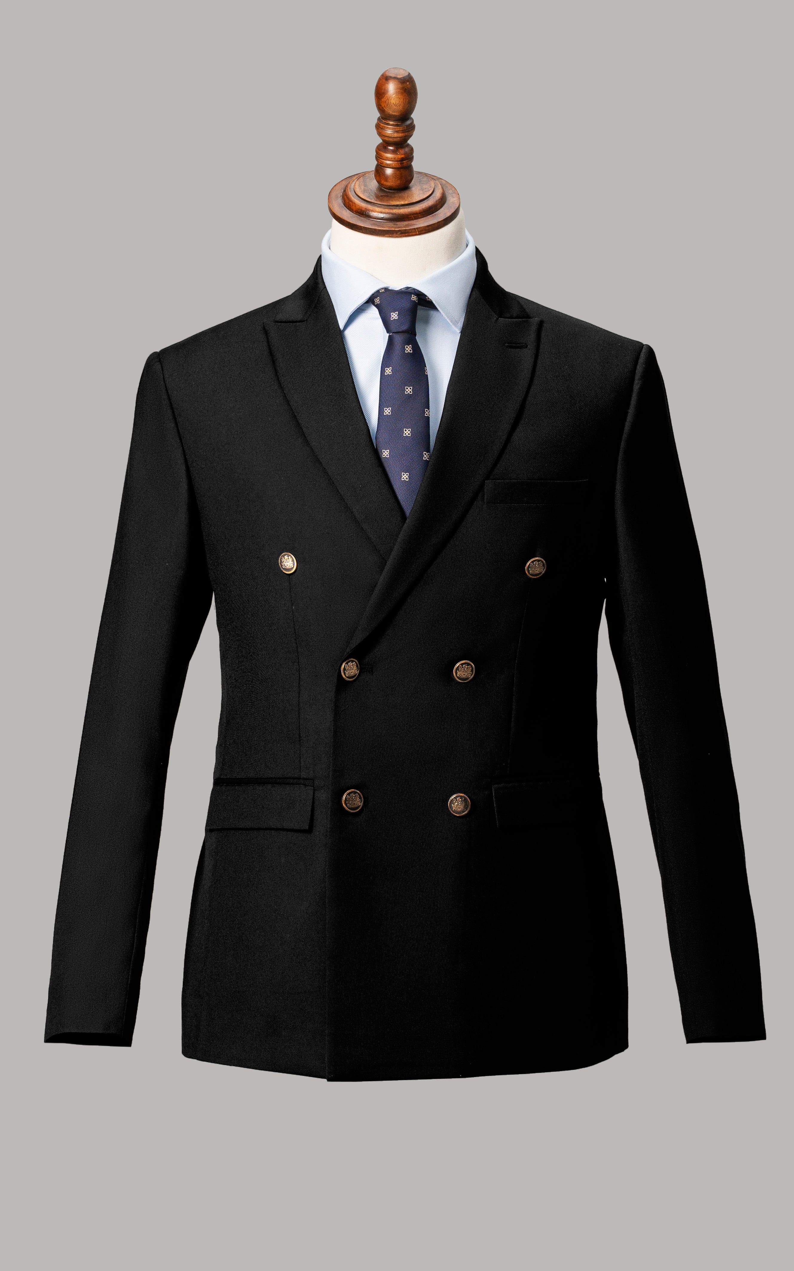 2 PIECE SUIT DOUBLE BREASTED BLACK
