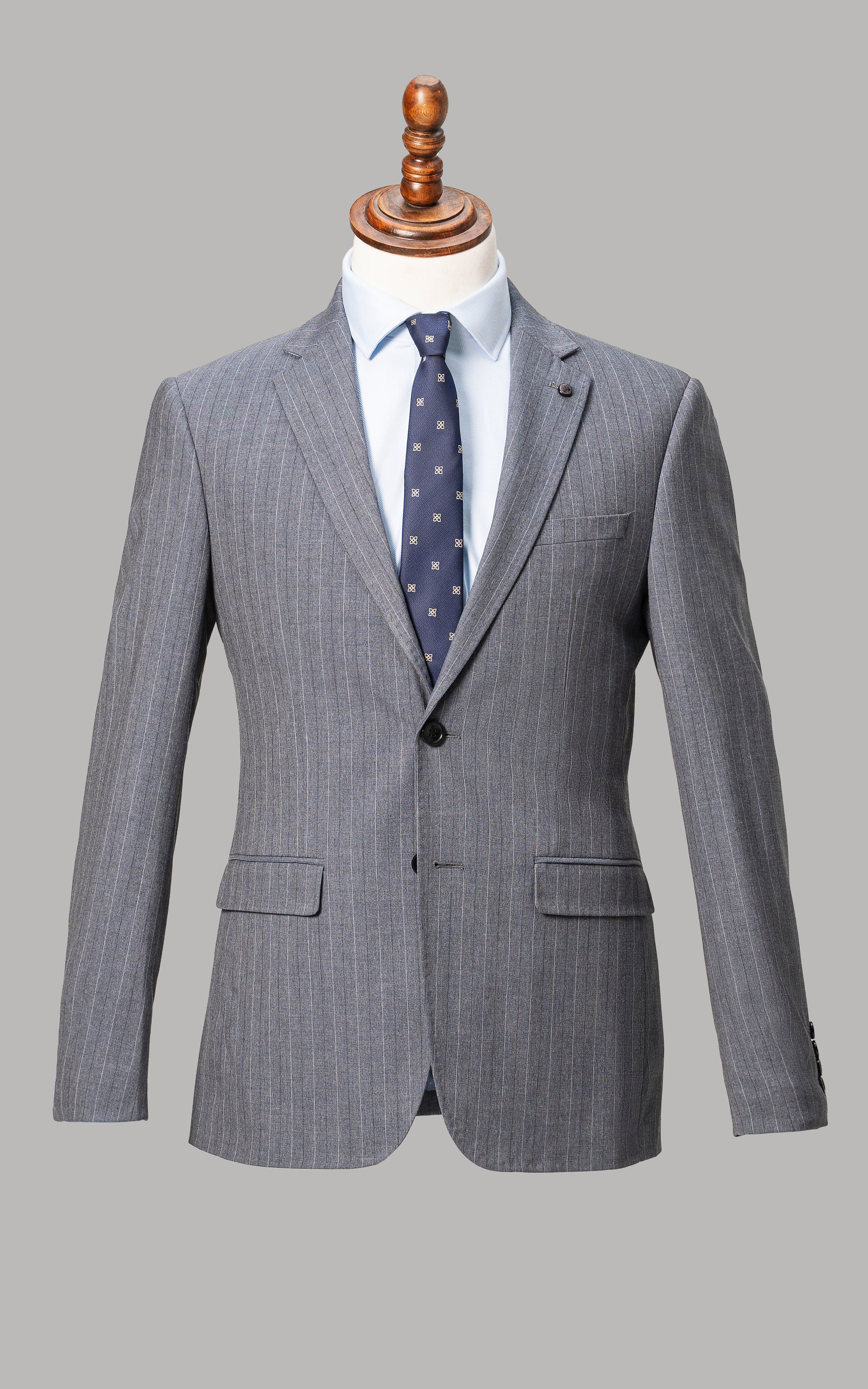 2 PIECE SUIT BLUE GREY