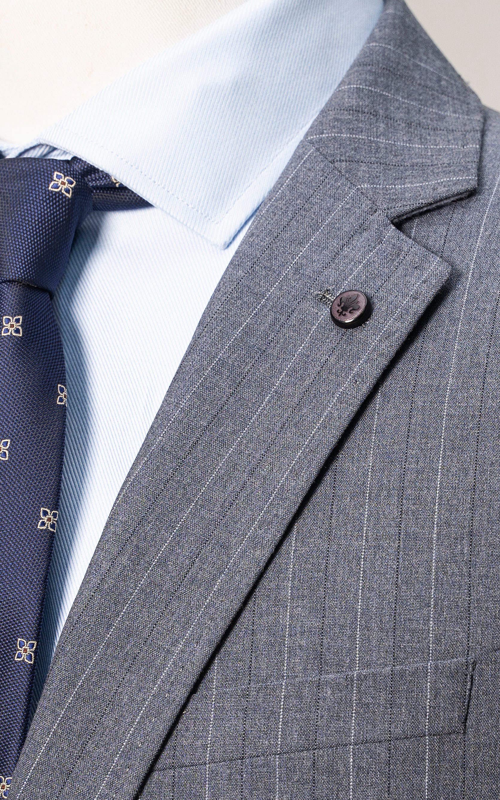 2 PIECE SUIT BLUE GREY