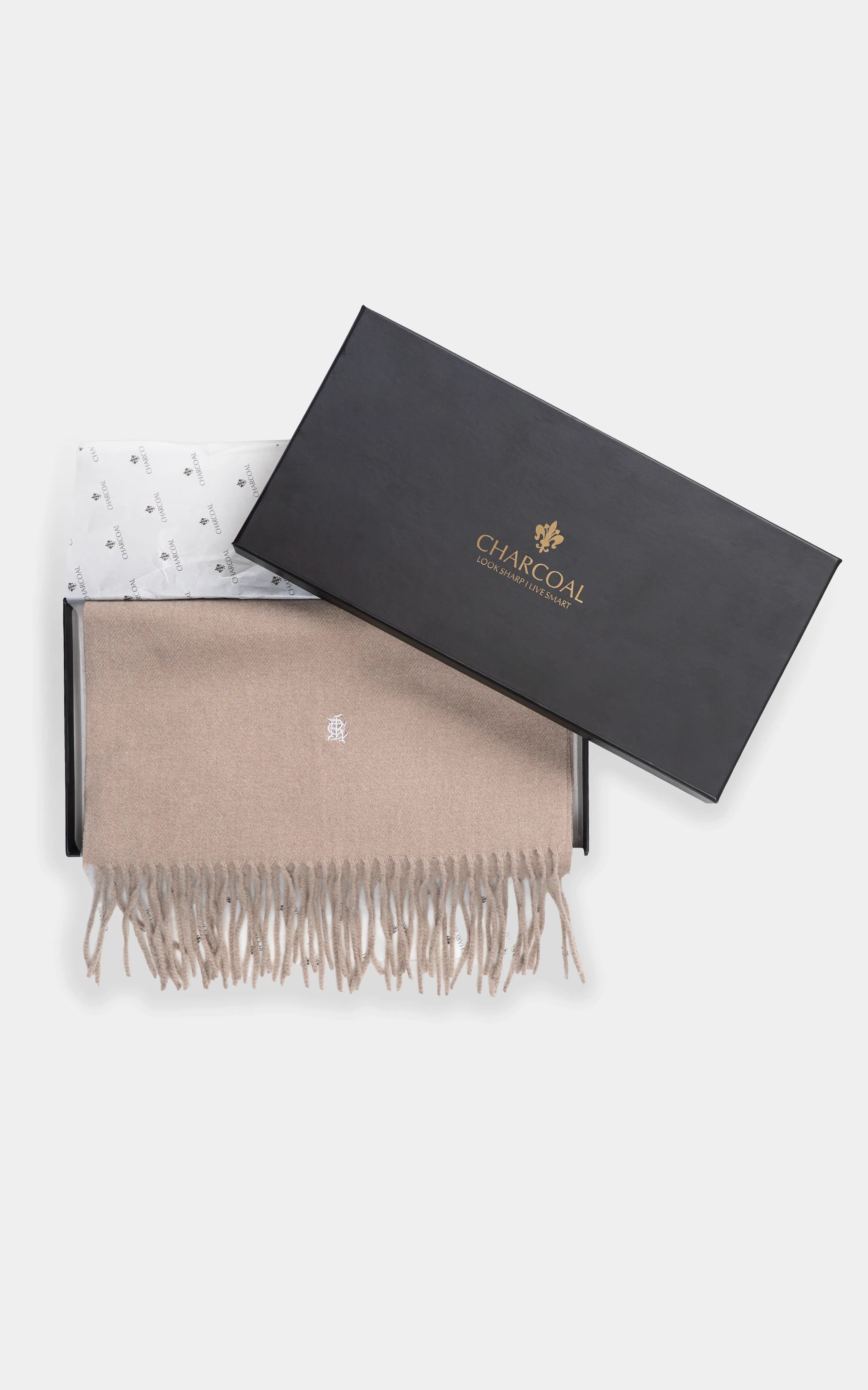 PLAIN EMBROIDERY SCARF
