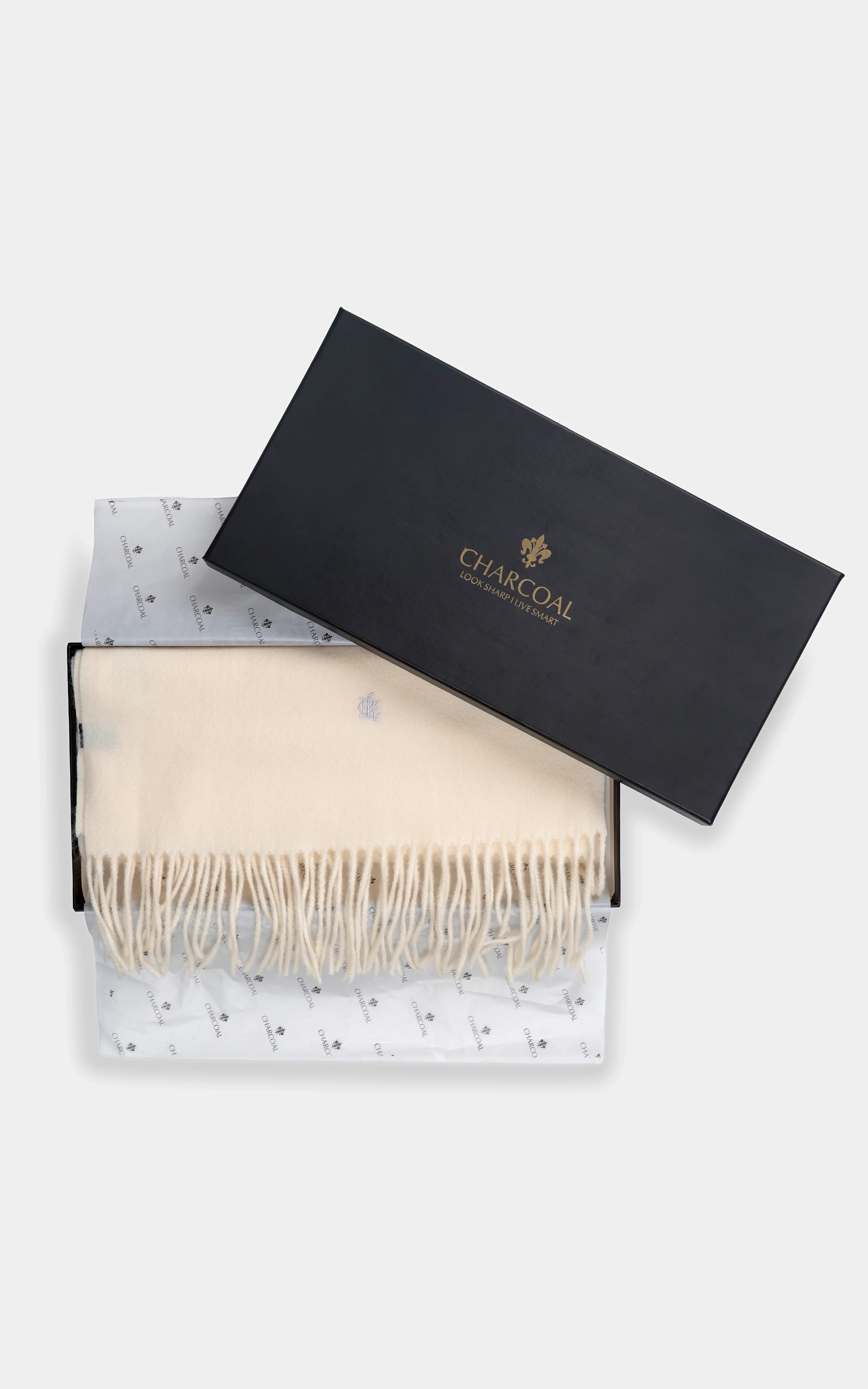 PLAIN EMBROIDERY SCARF