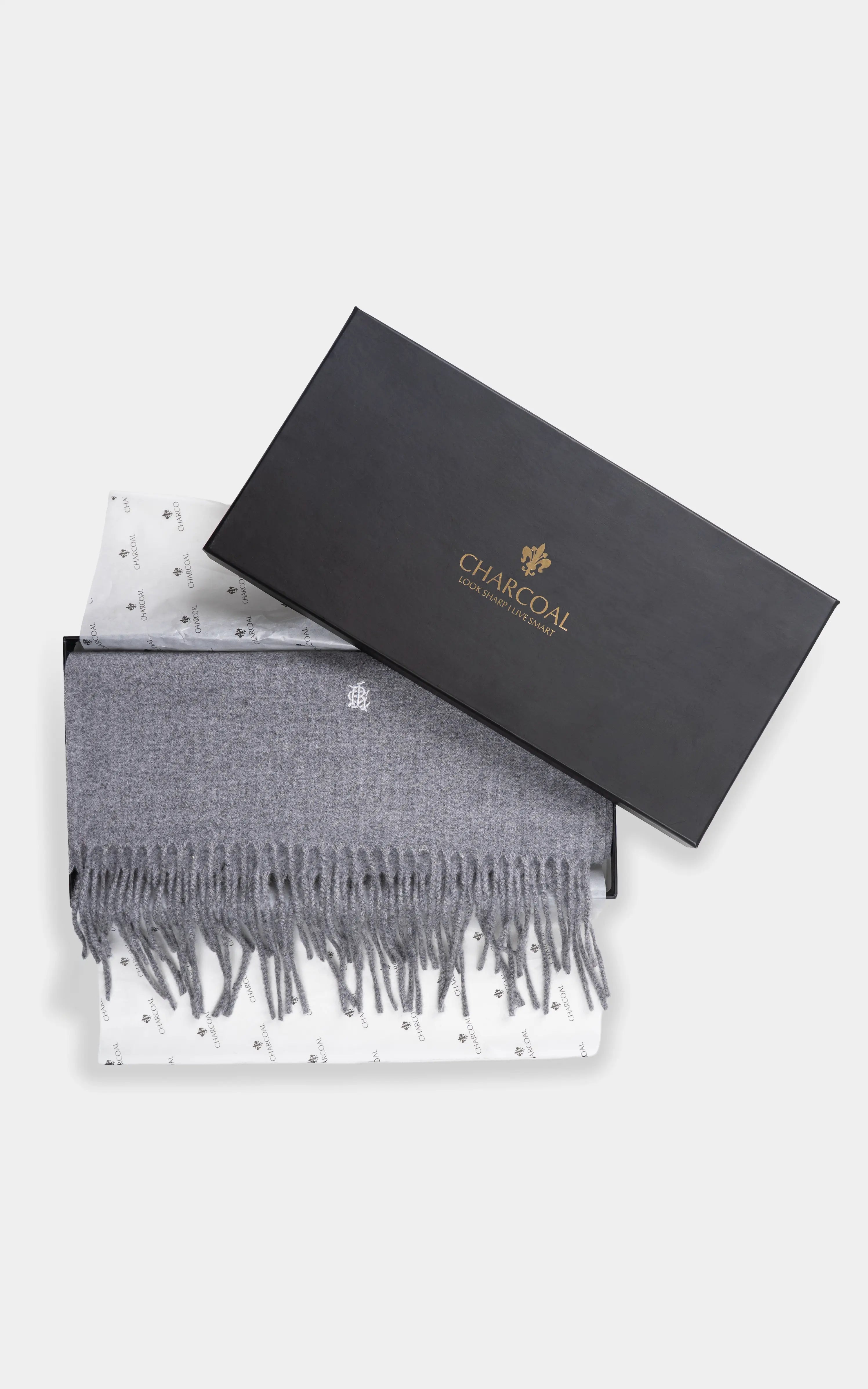 PLAIN EMBROIDERY SCARF