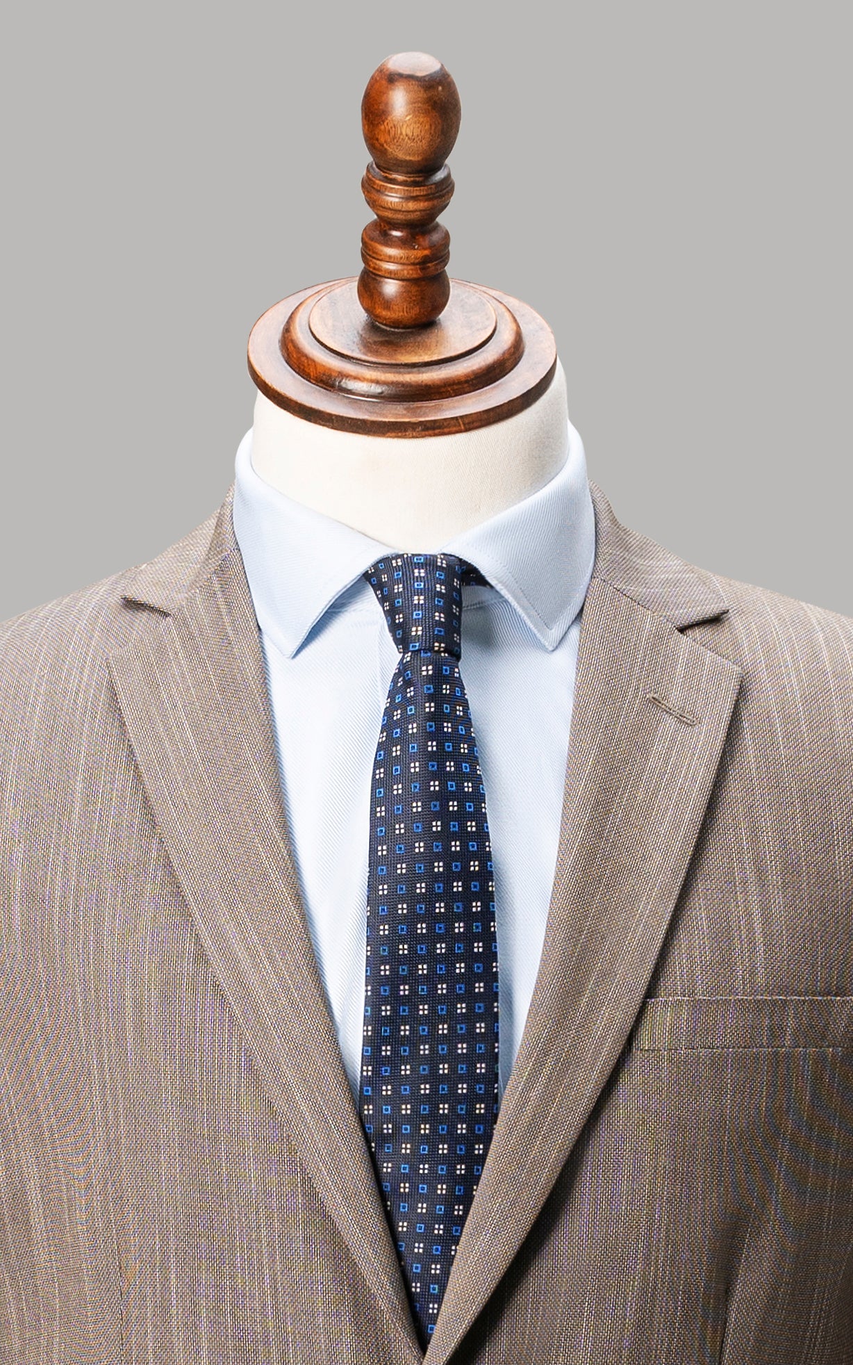 SLIM FIT 2 PIECE SUIT BROWN
