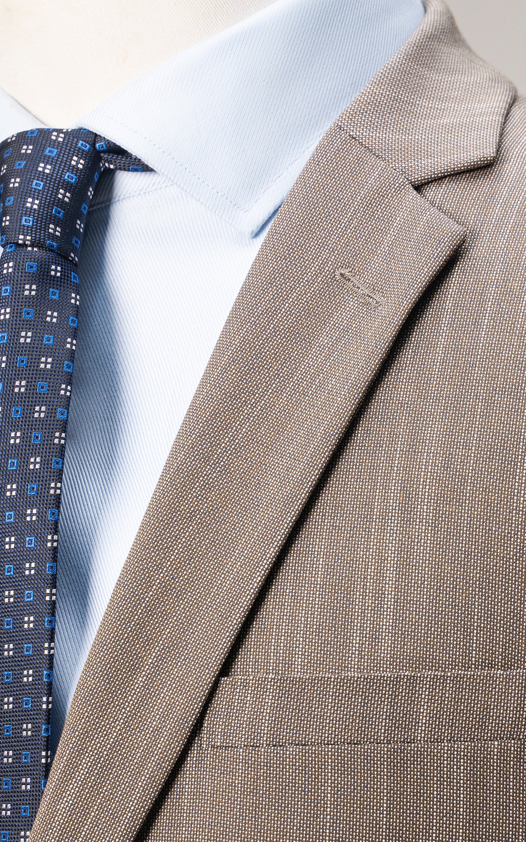 SLIM FIT 2 PIECE SUIT BROWN