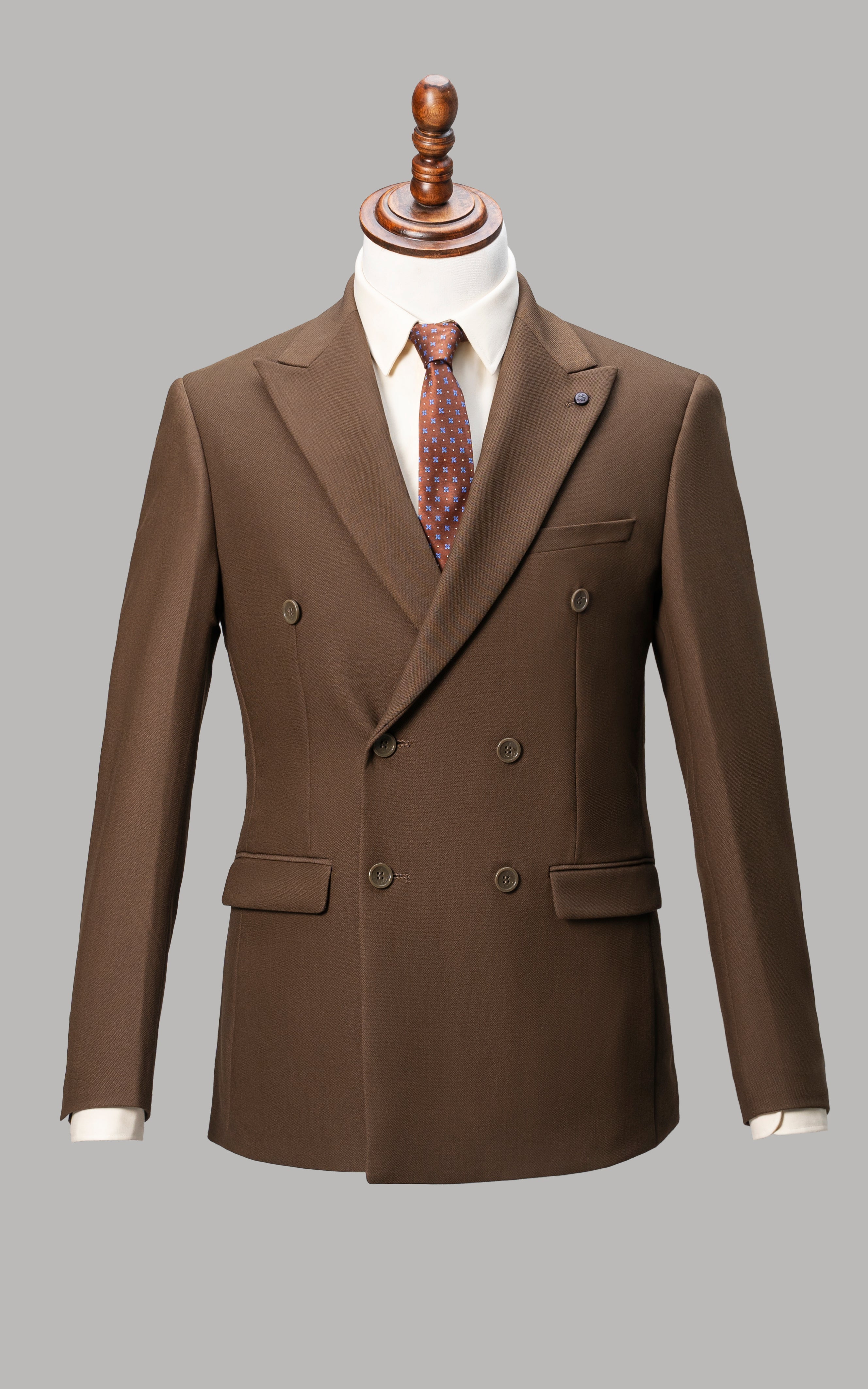 TWO PIECE SUIT BROWN