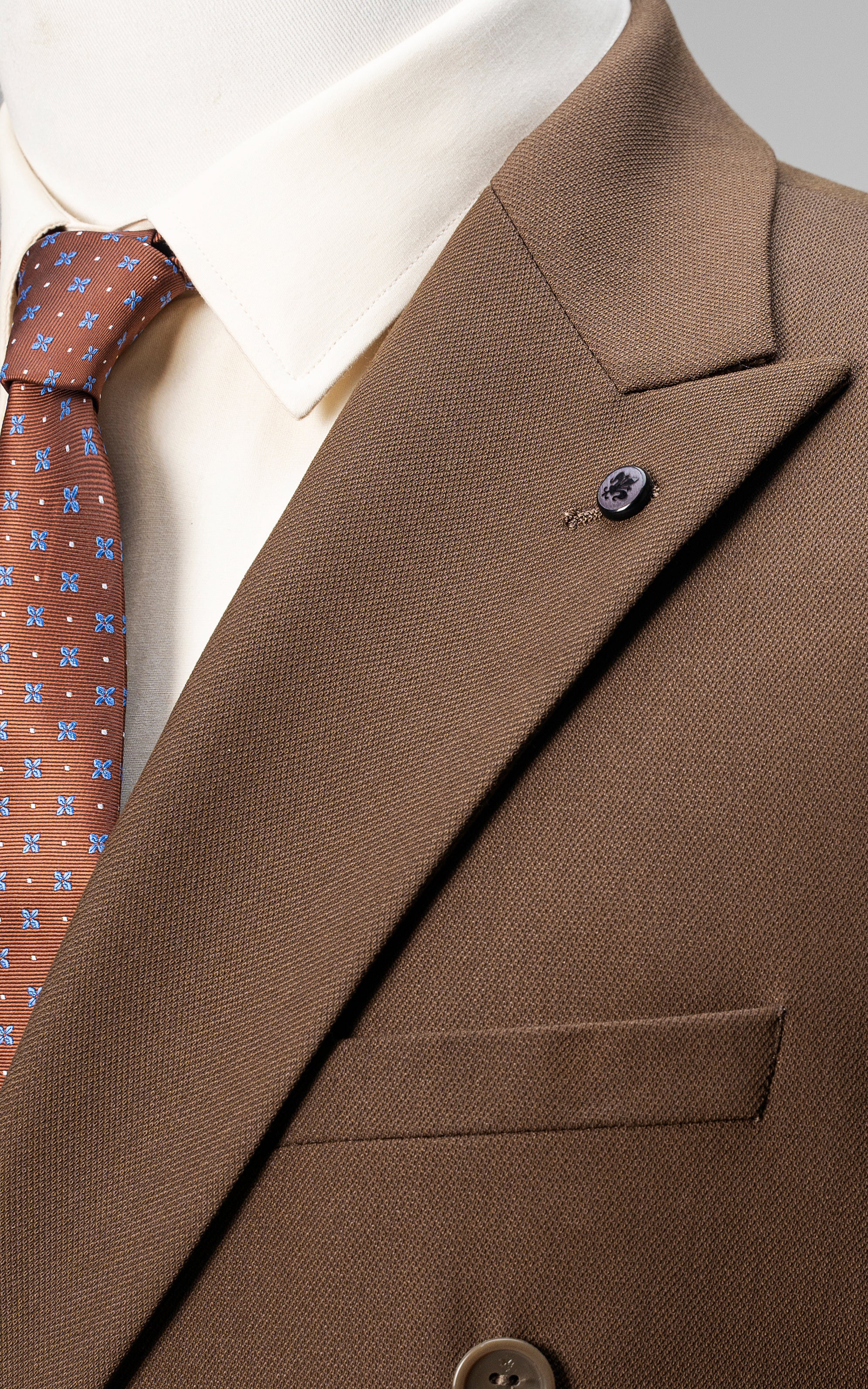 TWO PIECE SUIT BROWN