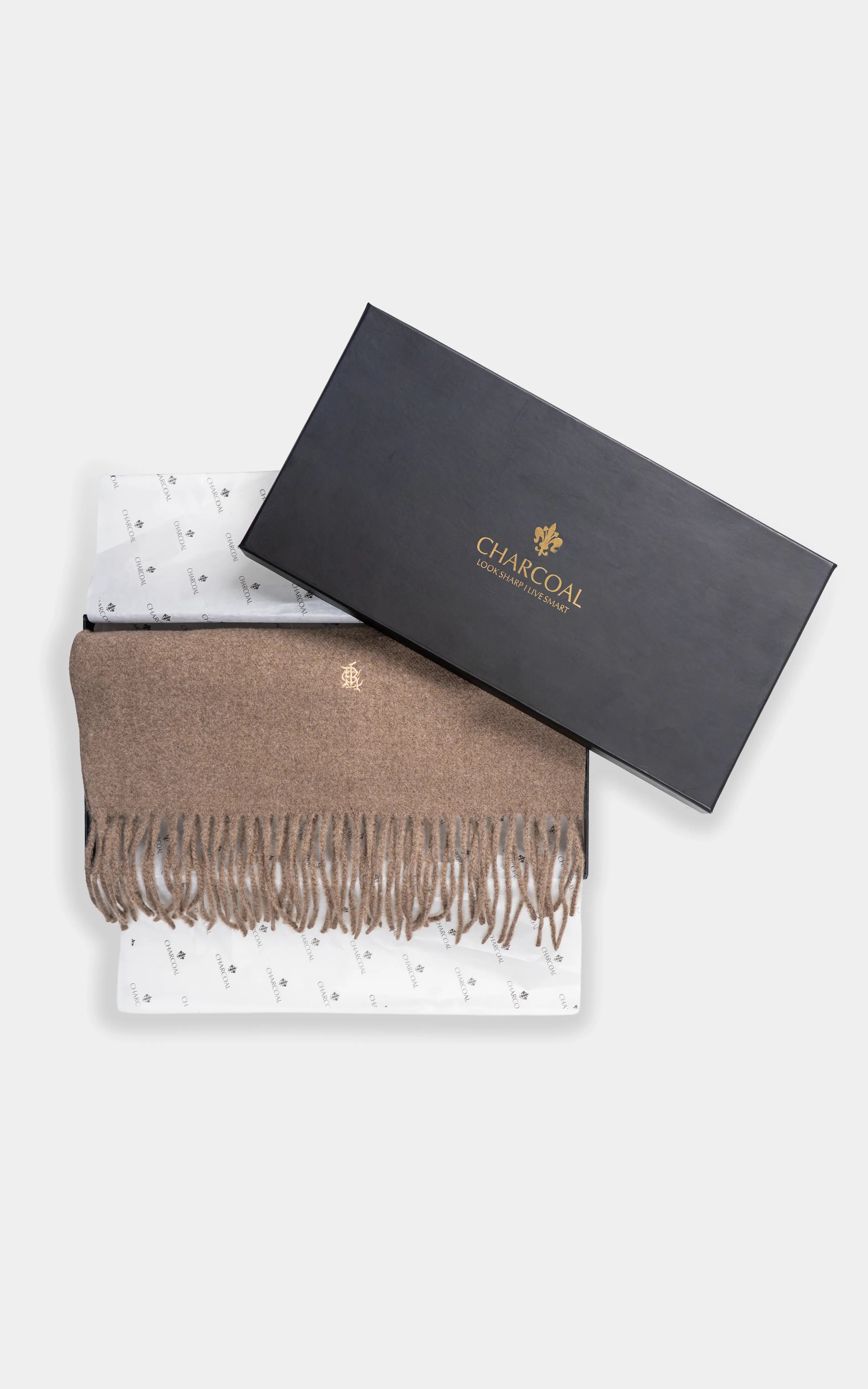 PLAIN EMBROIDERY SCARF