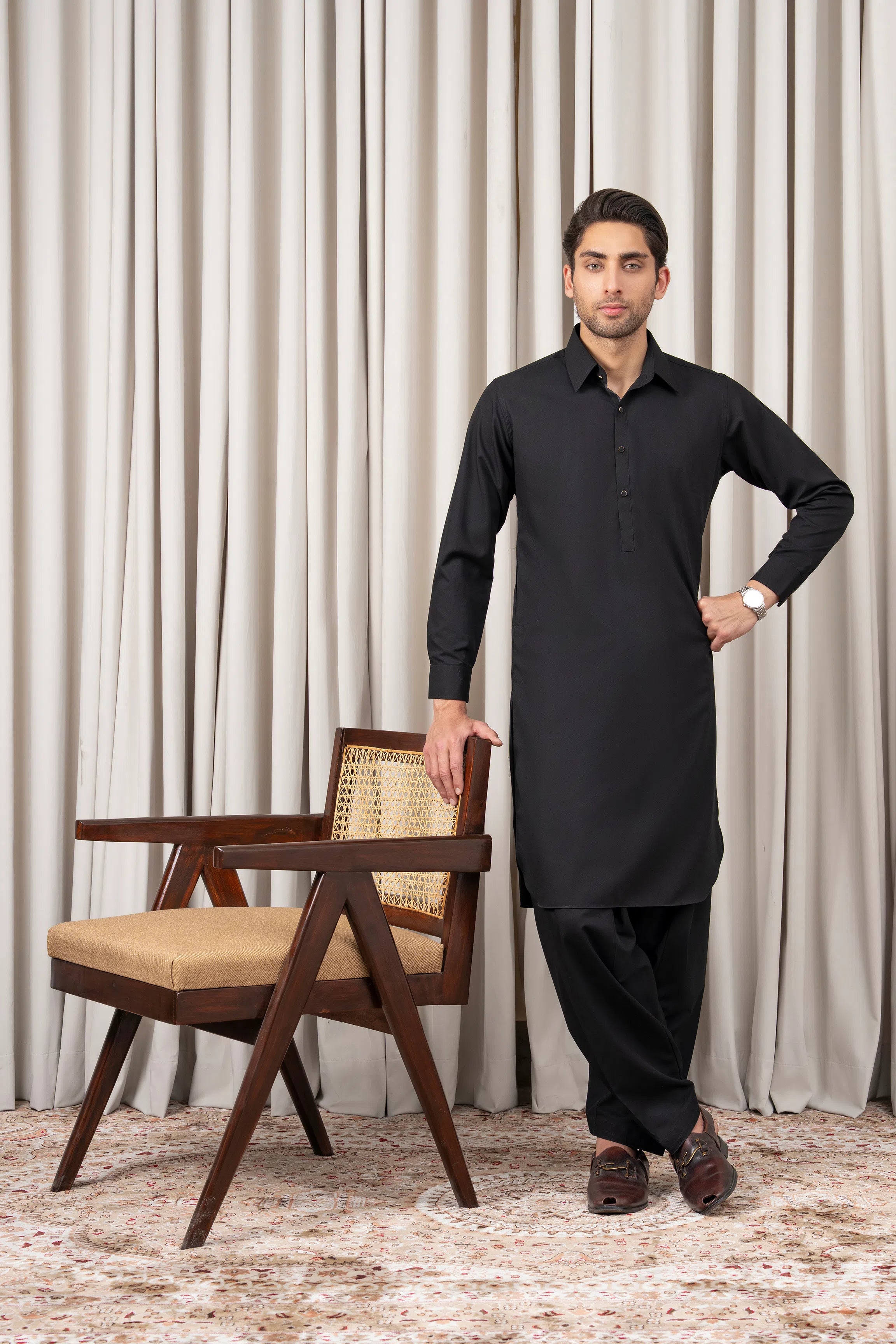 BLENDED KAMEEZ SHALWAR - SIGNATURE COLLECTION BLACK