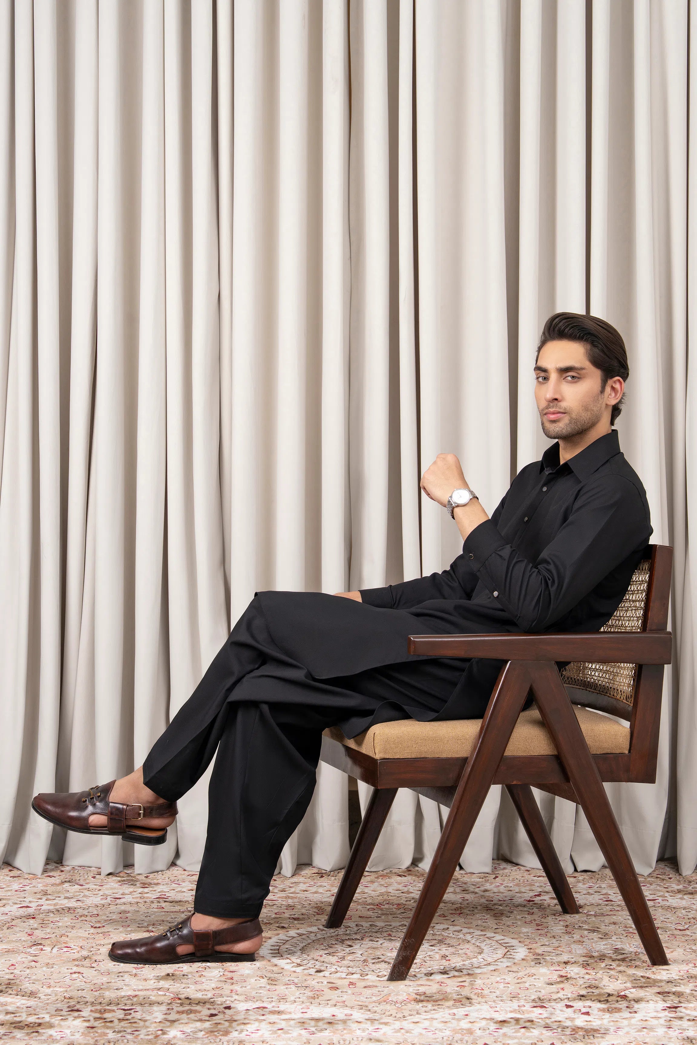 BLENDED KAMEEZ SHALWAR - SIGNATURE COLLECTION BLACK