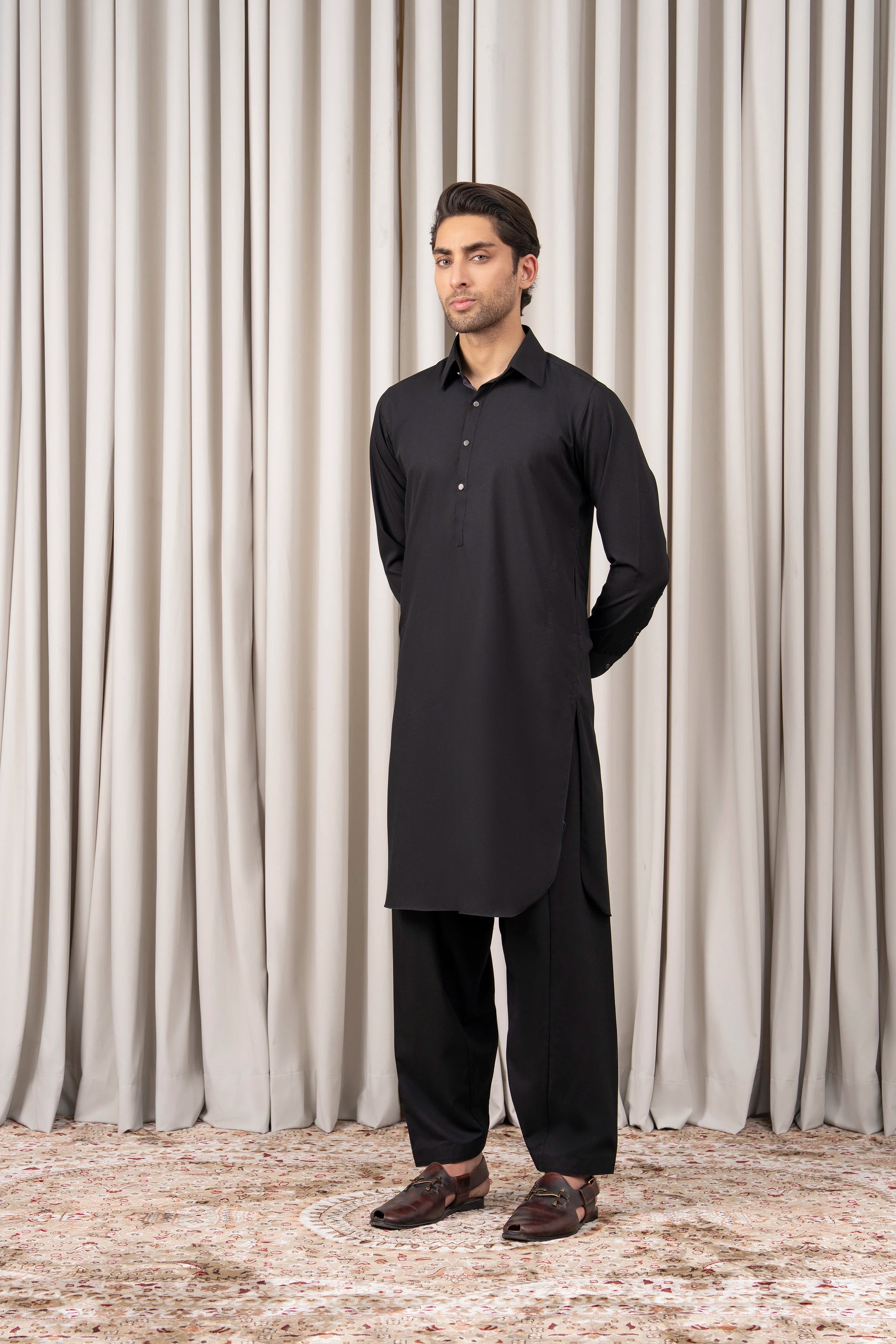 BLENDED KAMEEZ SHALWAR - SIGNATURE COLLECTION BLACK