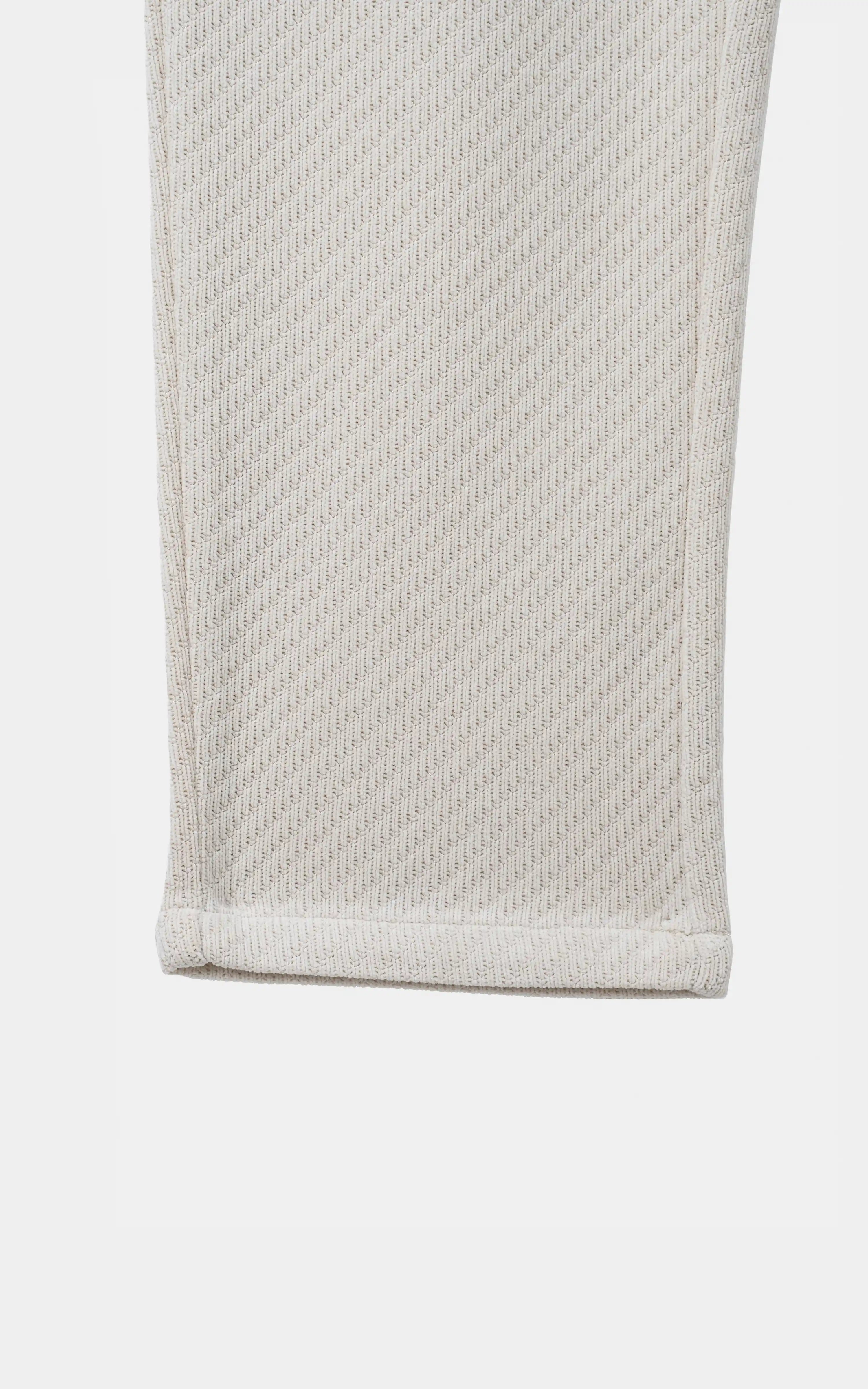 JACQUARD KNIT CASUAL TROSUER BEIGE