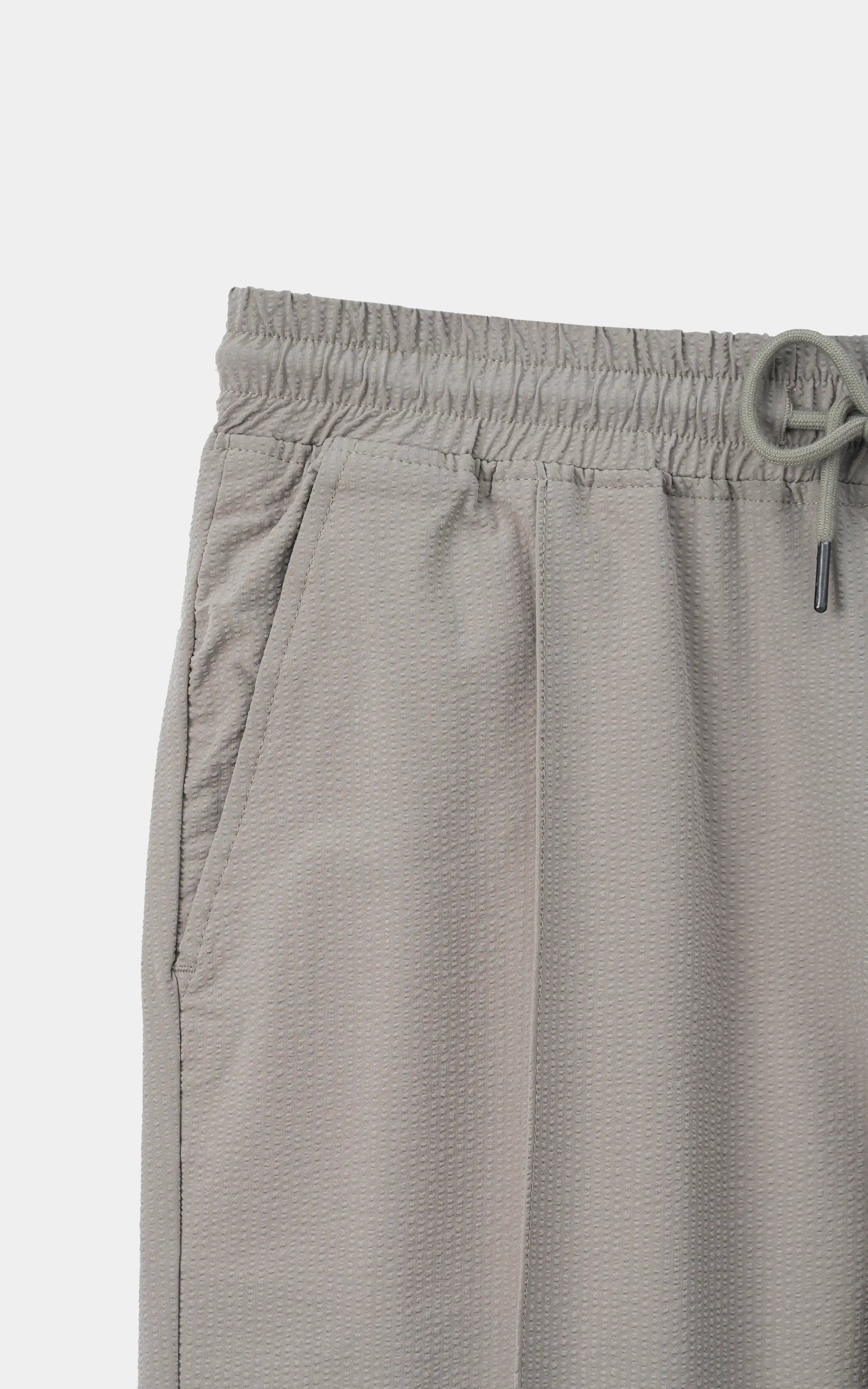 SEERSUCKER CASUAL TROUSER PISTACHIO