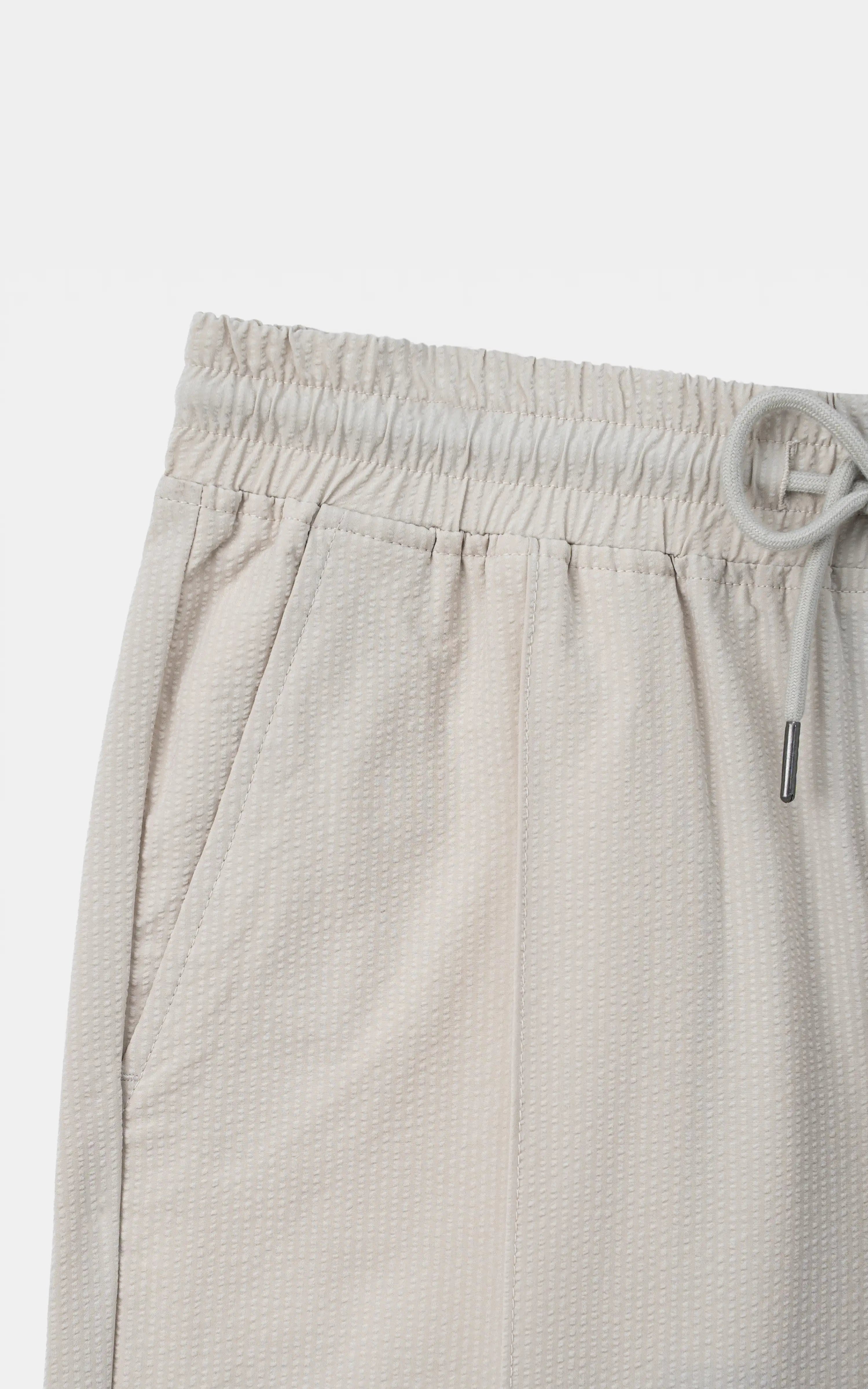 SEERSUCKER CASUAL TROUSER BEIGE
