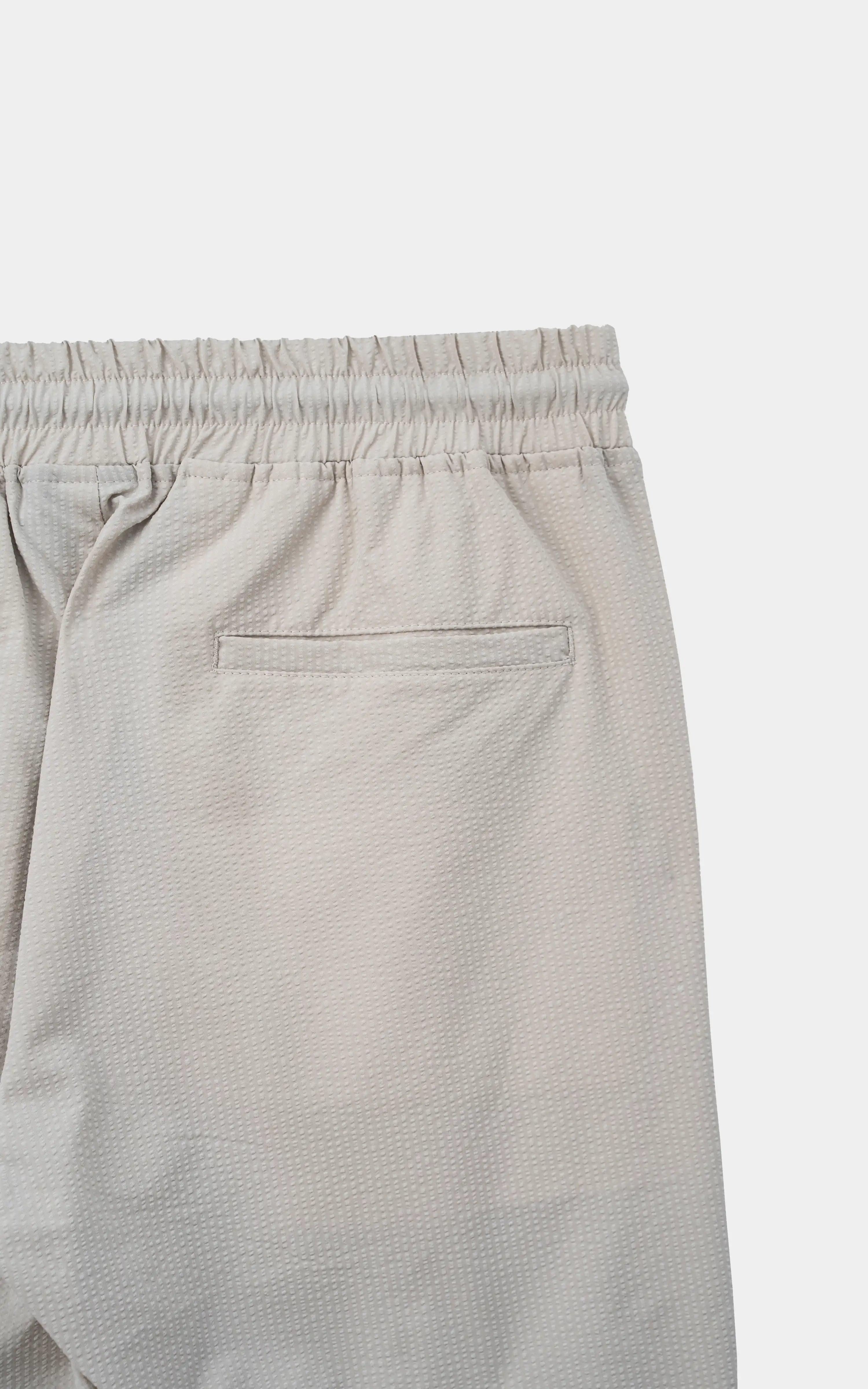 SEERSUCKER CASUAL TROUSER BEIGE