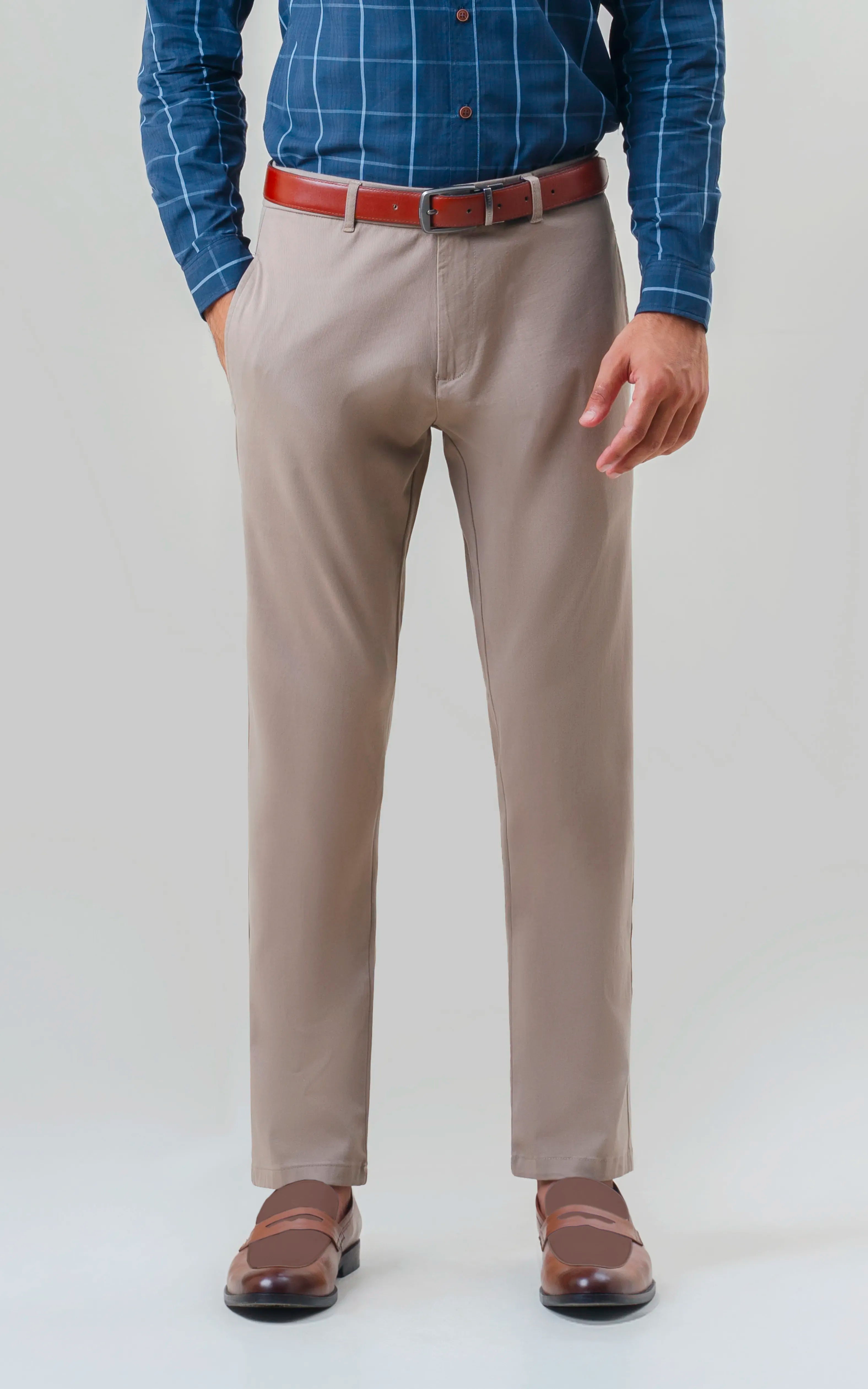 TWILL SMART FIT CASUAL PANT KHAKI