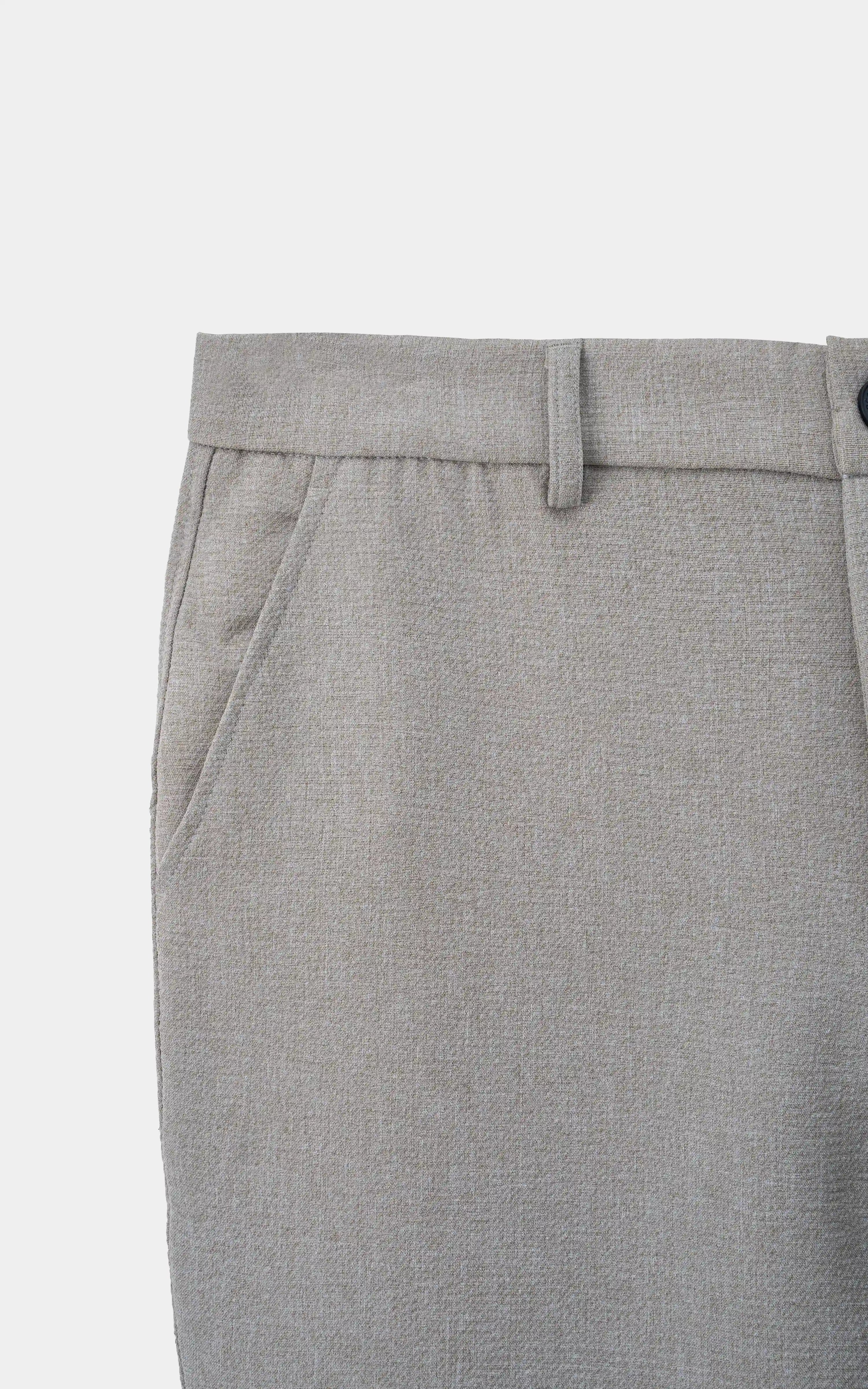 SMART FIT CASUAL PANT BEIGE MELANGE