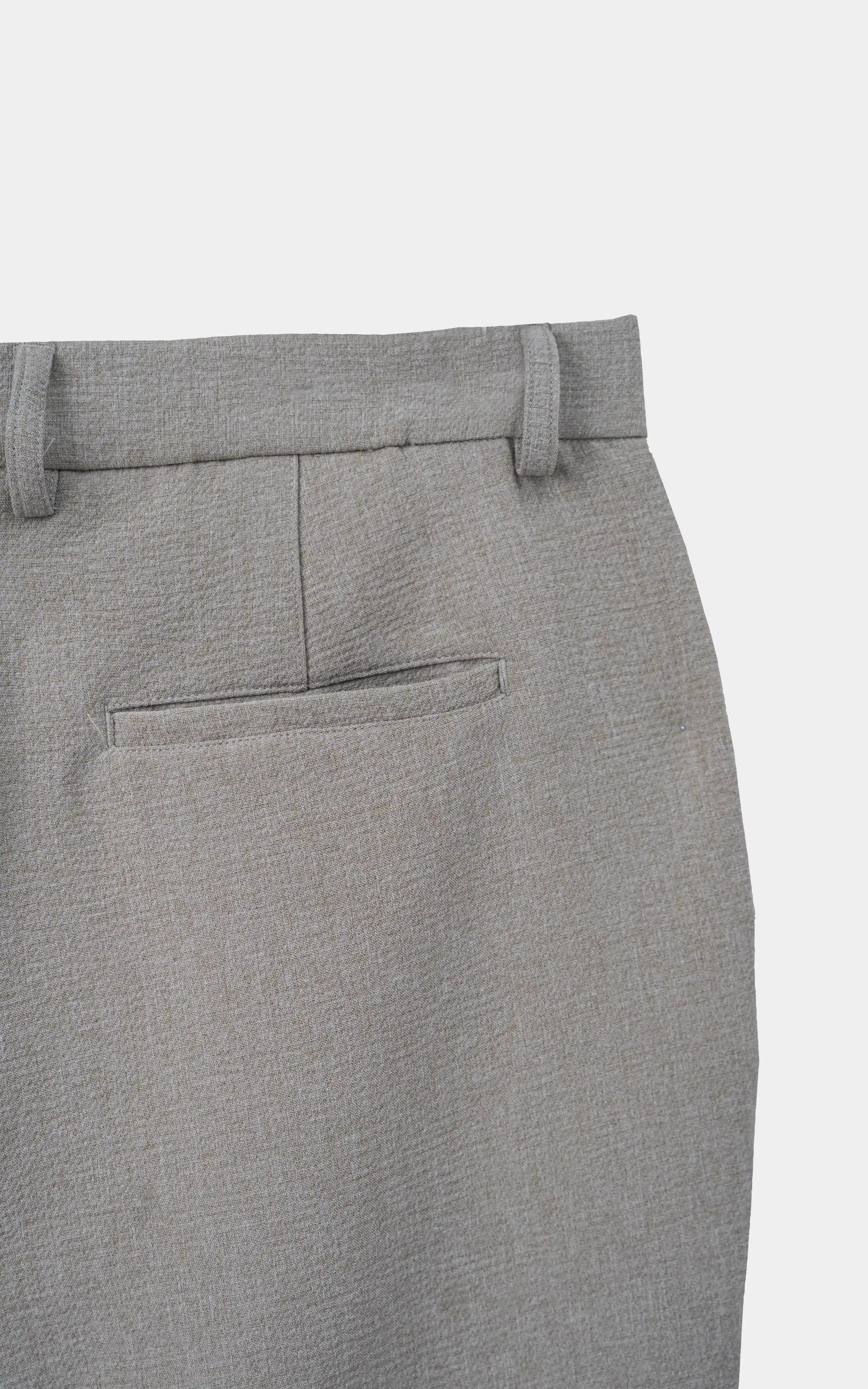 SMART FIT CASUAL PANT BEIGE MELANGE