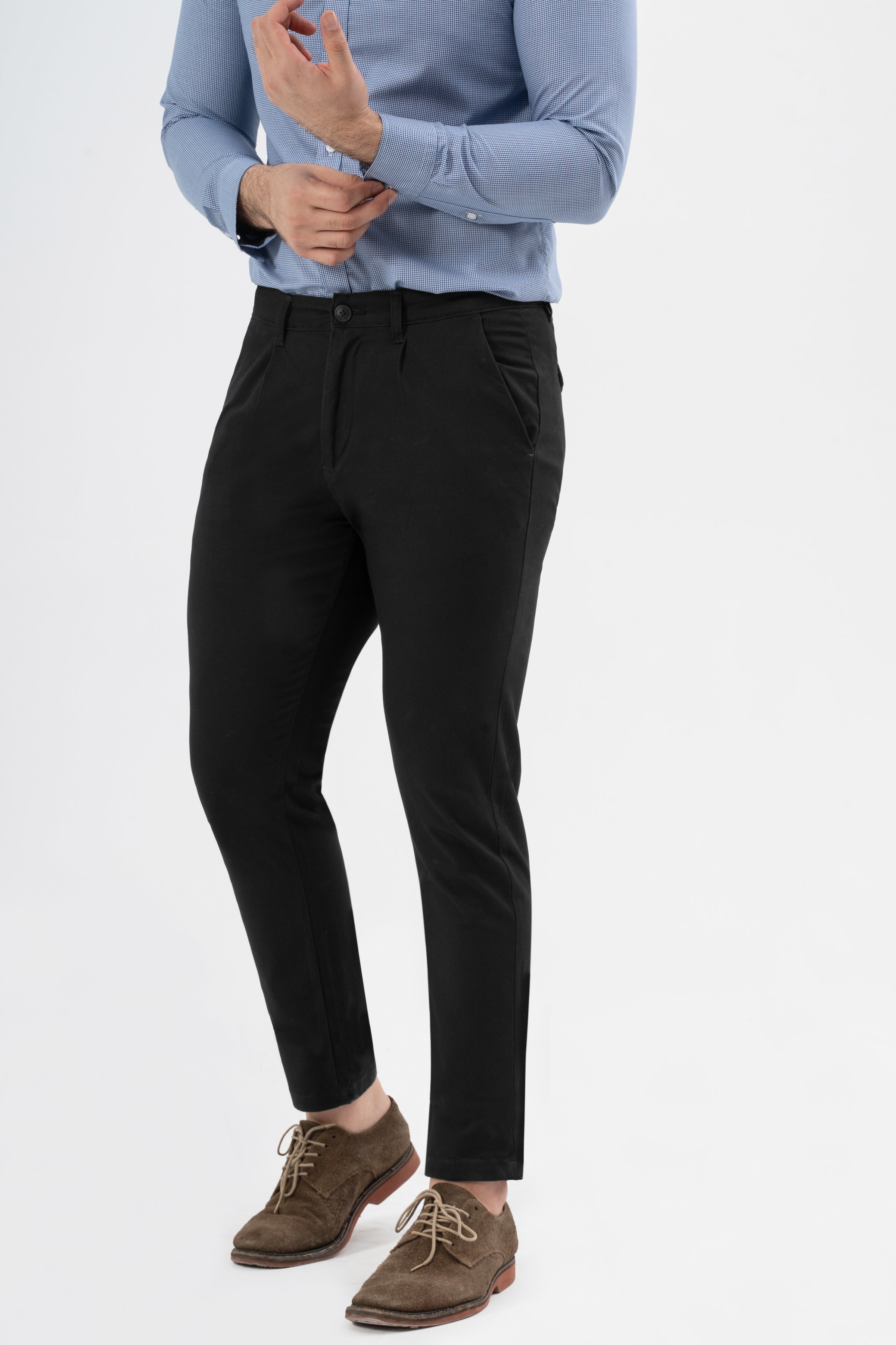 CROSS POCKET TWILL SLIMFIT PANT BLACK