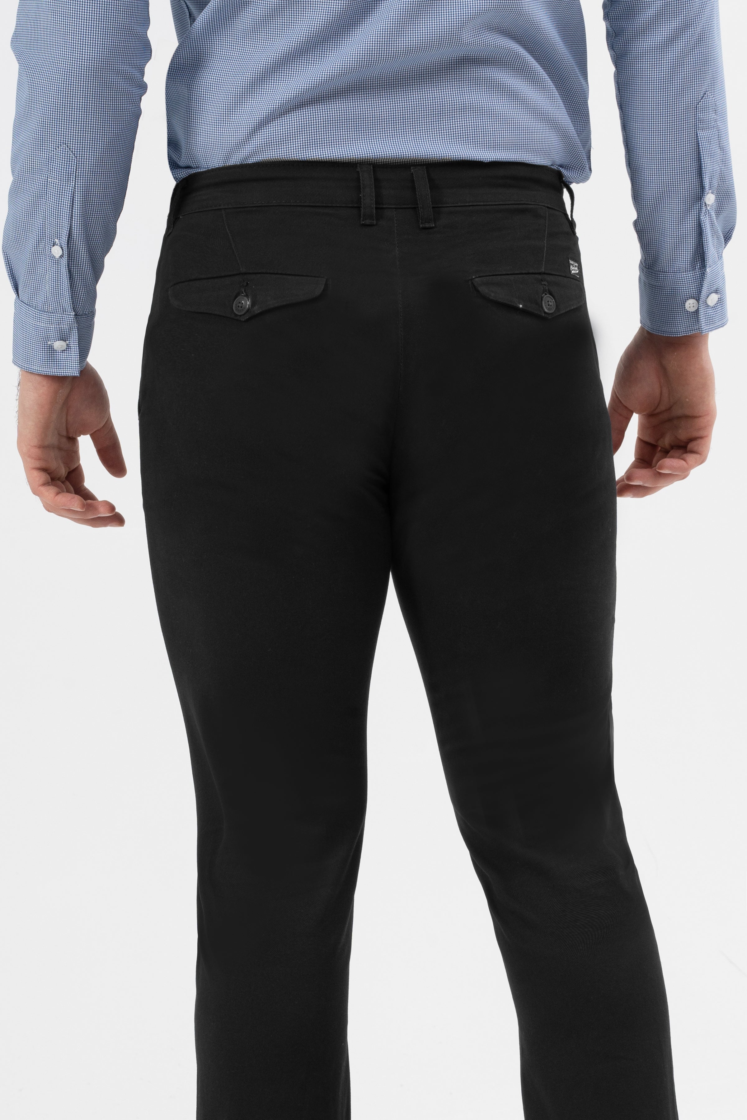 CROSS POCKET TWILL SLIMFIT PANT BLACK